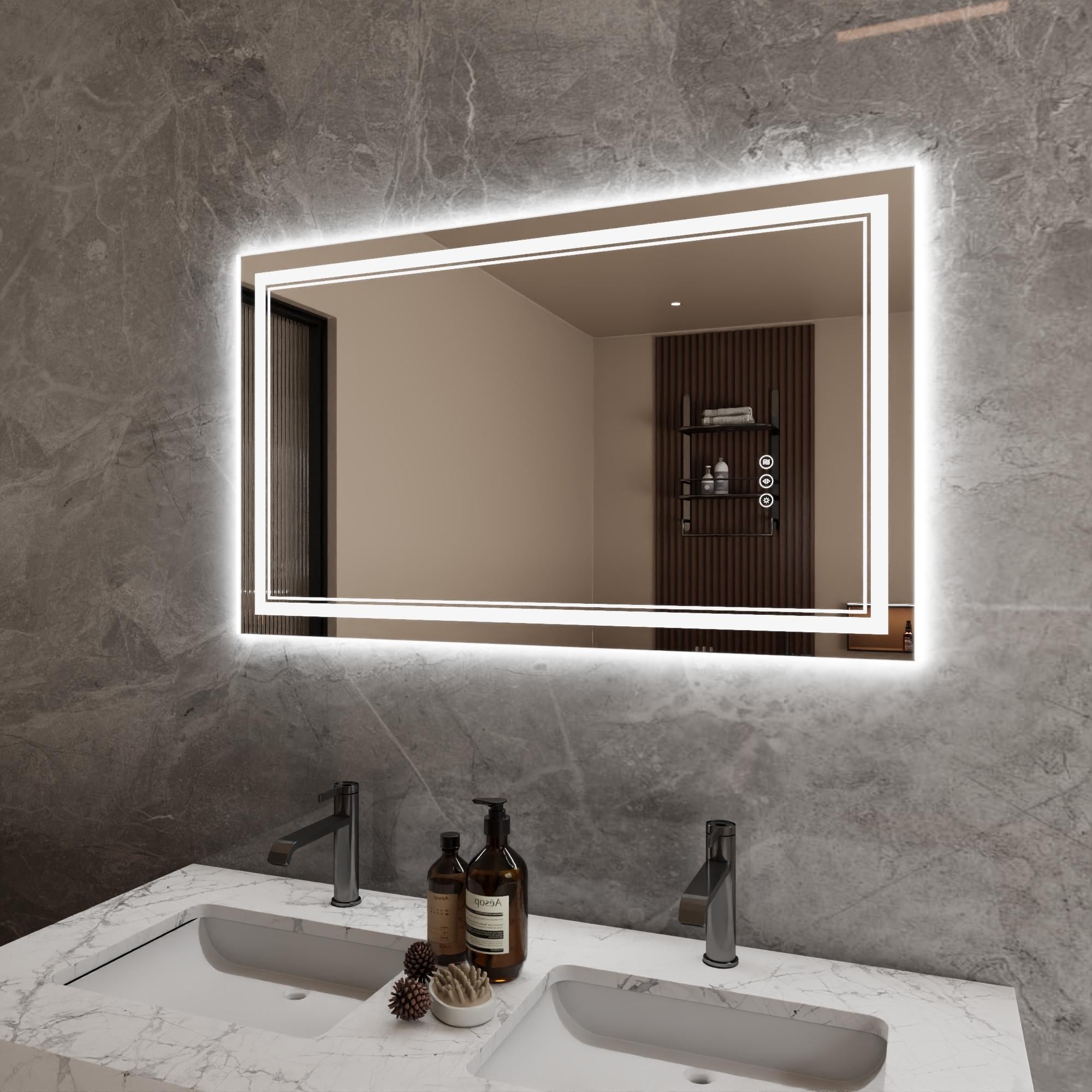 Bayfeve BFXB-2S2440-MIR Framed-Bath-Mirrors - View #4