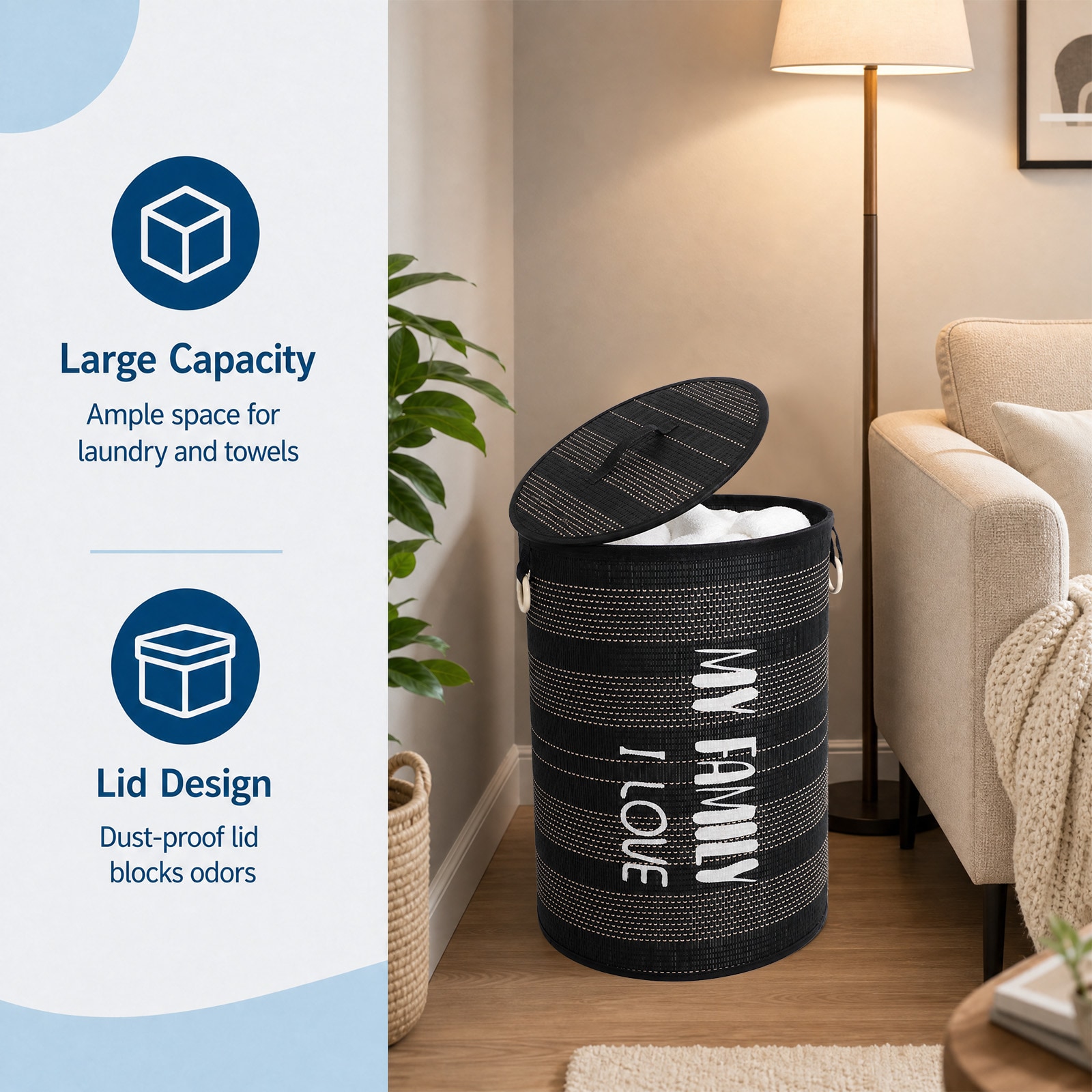 Aoile CKQZD3MOI7R0Z8I Hamper-Baskets - View #3