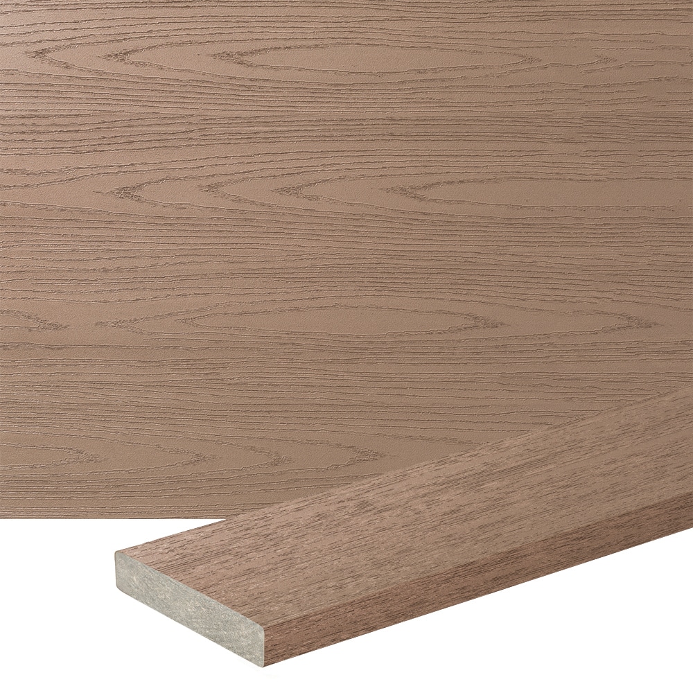 TimberTech ADCB15520BS Harvest 1-in x 6-in x 20-ft Brownstone Square PVC Deck board