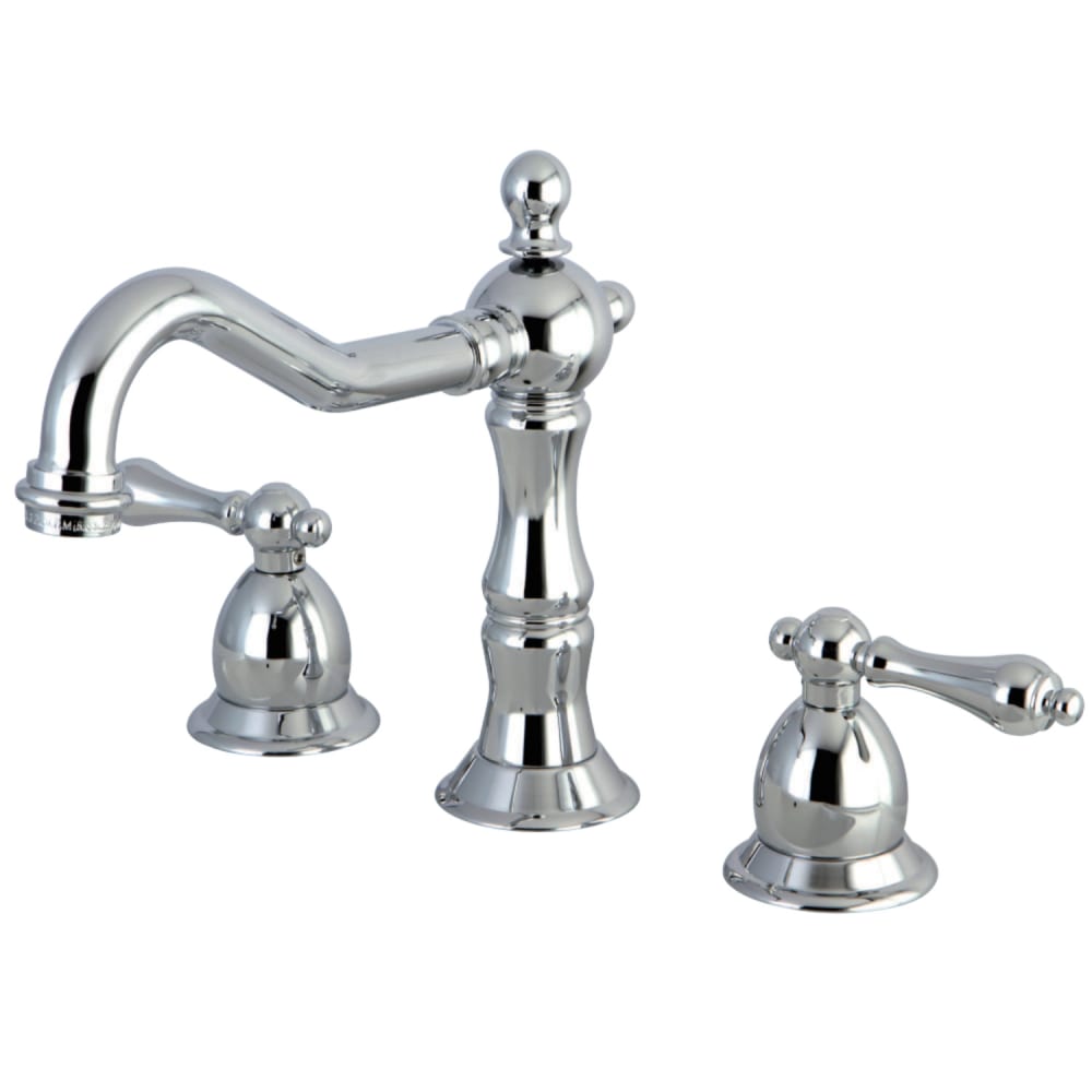 Kingston Brass  KS197.AL Heritage 1.2 GPM Widespread Bathroom Faucet with PopUp Drain Assembly