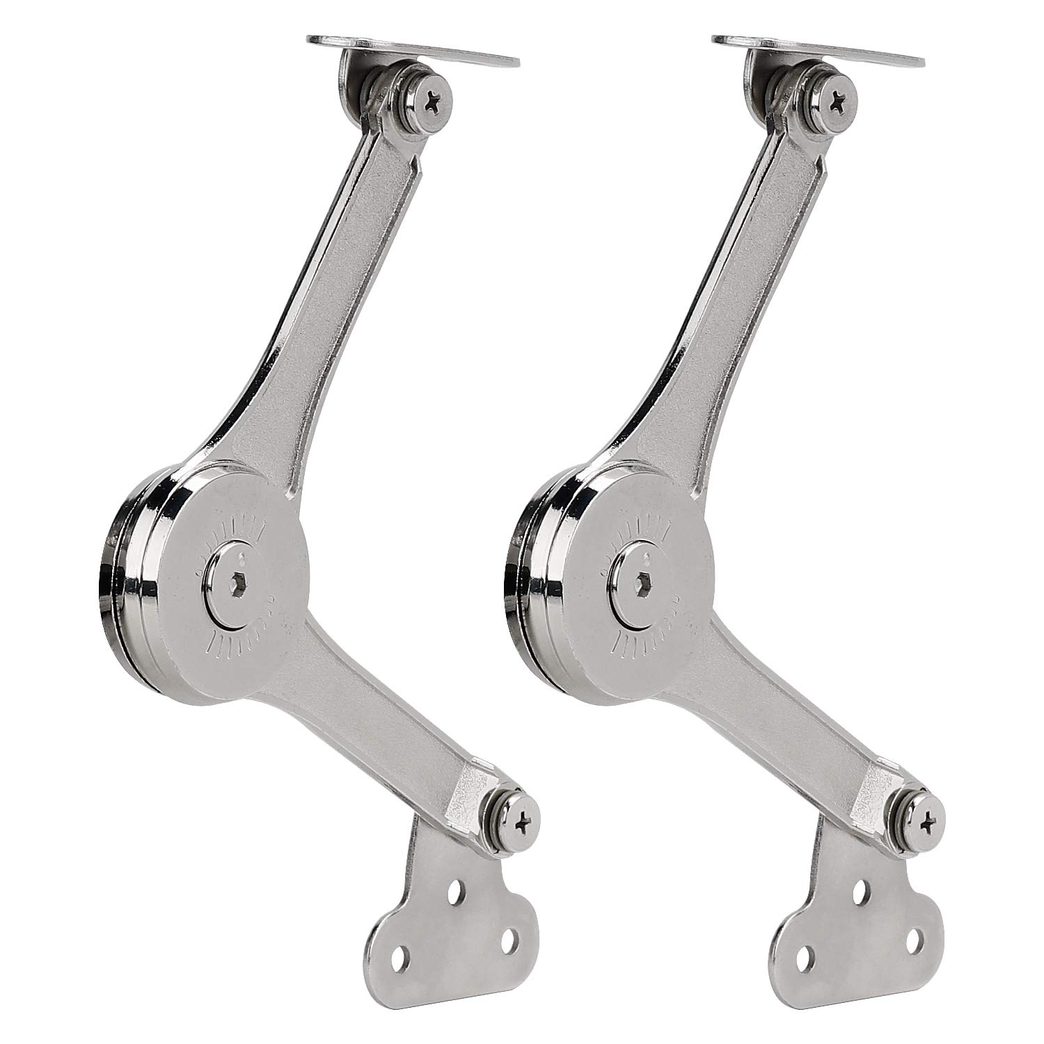 LILILIAN FMY Heavy Duty Lid Support Hinges Soft Close Folding Lid Stay Hinge for Cabinet Kitchen Wardrobe Toy Chest Max Support 50lb Set of Two #LRO0824O503