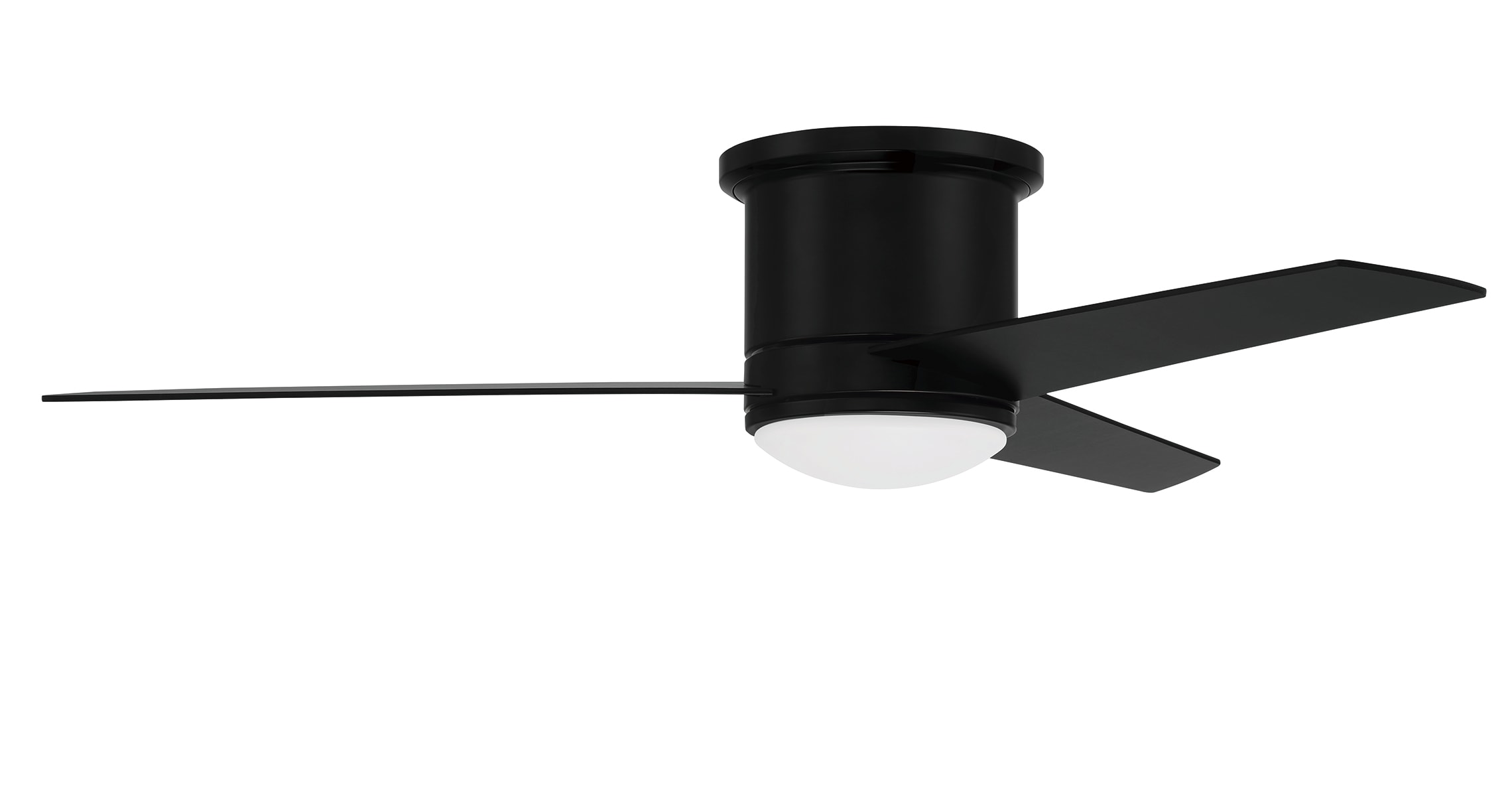 Craftmade Cole 52-in Flat Black Integrated LED Indoor/Outdoor Flush Mount Smart Ceiling Fan with Light and Remote (3-Blade) CLE52FB3 Sansujyuku sansujyuku.com