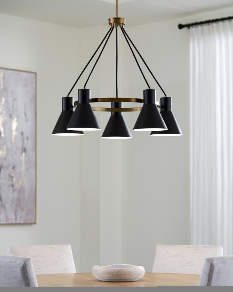 Generation Lighting 3141305-848 Towner 5 -Light Satin Bronze Modern/contemporary For Use in Bedrooms, Dining Rooms, Foyers, Kitchens, Living Rooms Chandelier