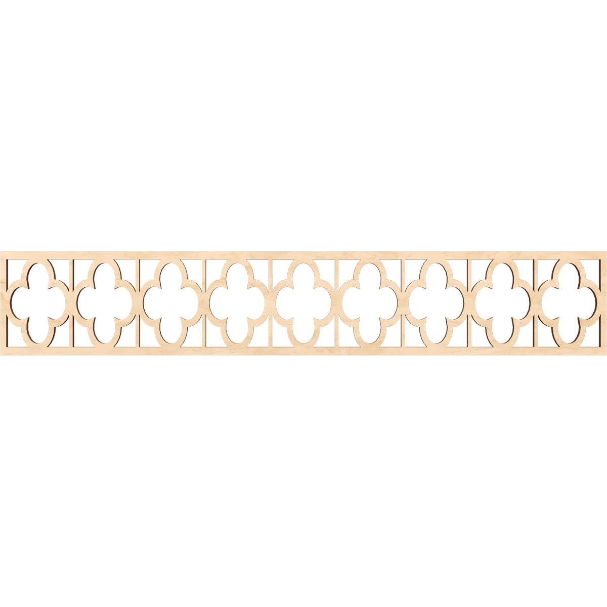 Ekena Millwork MLDB08X46WDLBI Woodall Fretwork Flat Trim 8-in x 3.89-ft Birch Brown Unfinished 2156123 Pierced Wall Panel Moulding