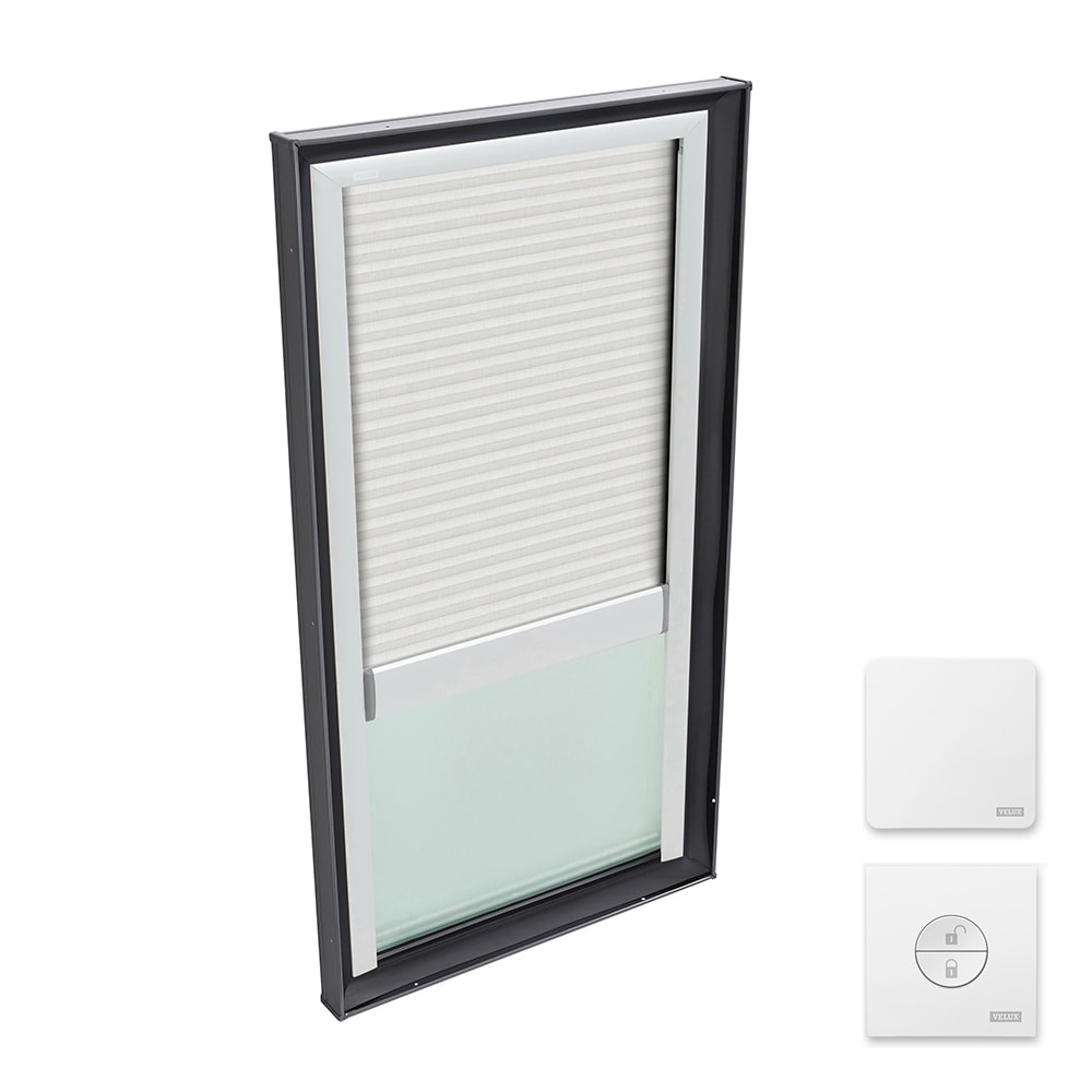 VELUX FCM 2230 205FS00XW 22.5-in x 30.5-in Fixed Curb Mount Skylight with Tempered Low-e Argon Glass and Light-filtering Blinds Included