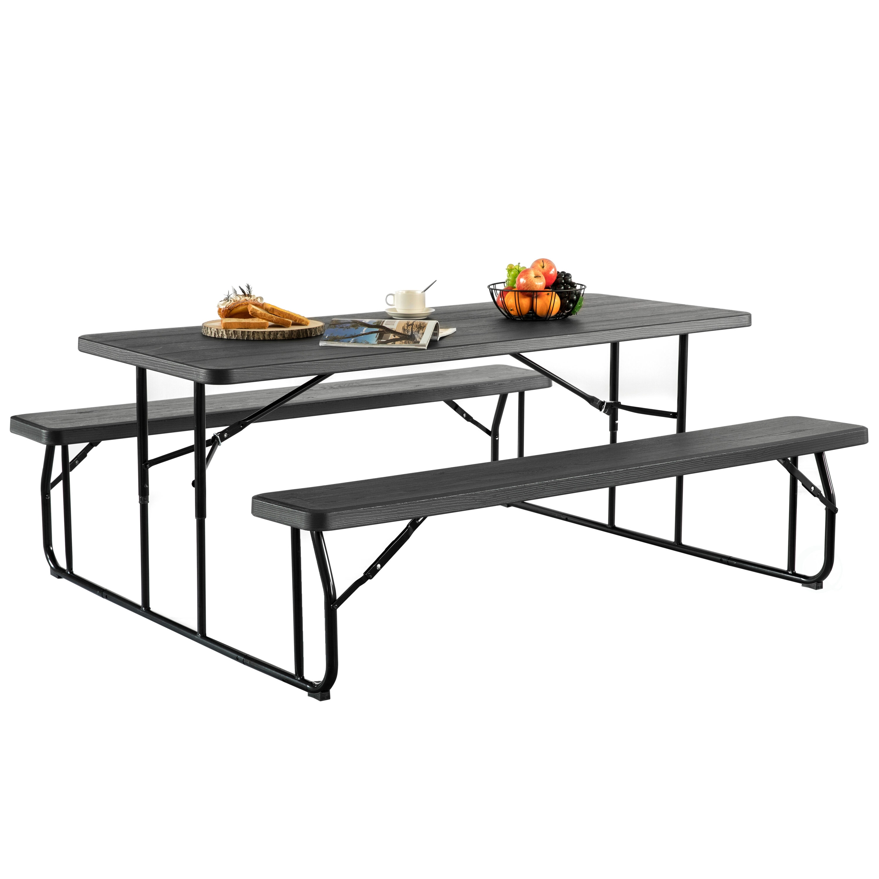 Gardenised QI004269.BK Picnic-Tables - View #2
