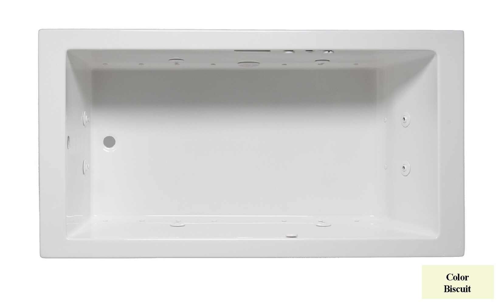 Laurel Mountain 3260PWA528 Parker II 32-in x 60-in Biscuit Acrylic Drop-In Whirlpool and Air Bath Combination Tub (Reversible Drain)