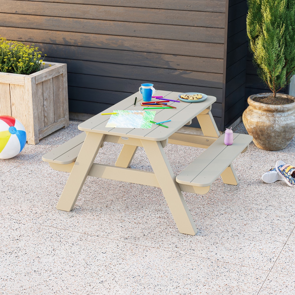 POLYWOOD KT130SA Kids Rectangle Outdoor Coffee Table 34.5-in W x 39-in L