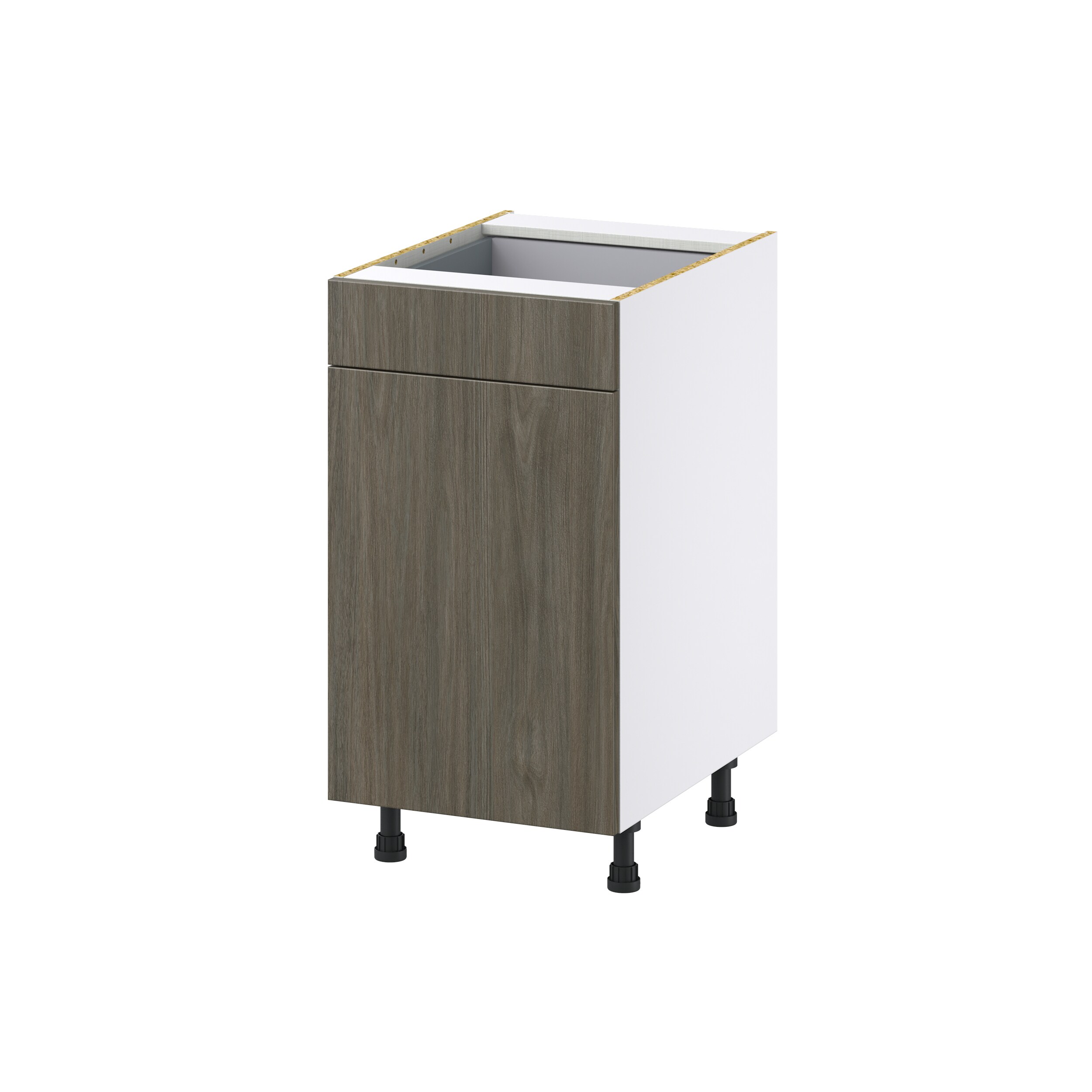 Hugo&Borg DSBPO18-SA Savane 18-in W x 34.5-in H x 25-in D Textmel Pull-out cabinet Base Fully assembled Cabinet (Flat Panel Slab)