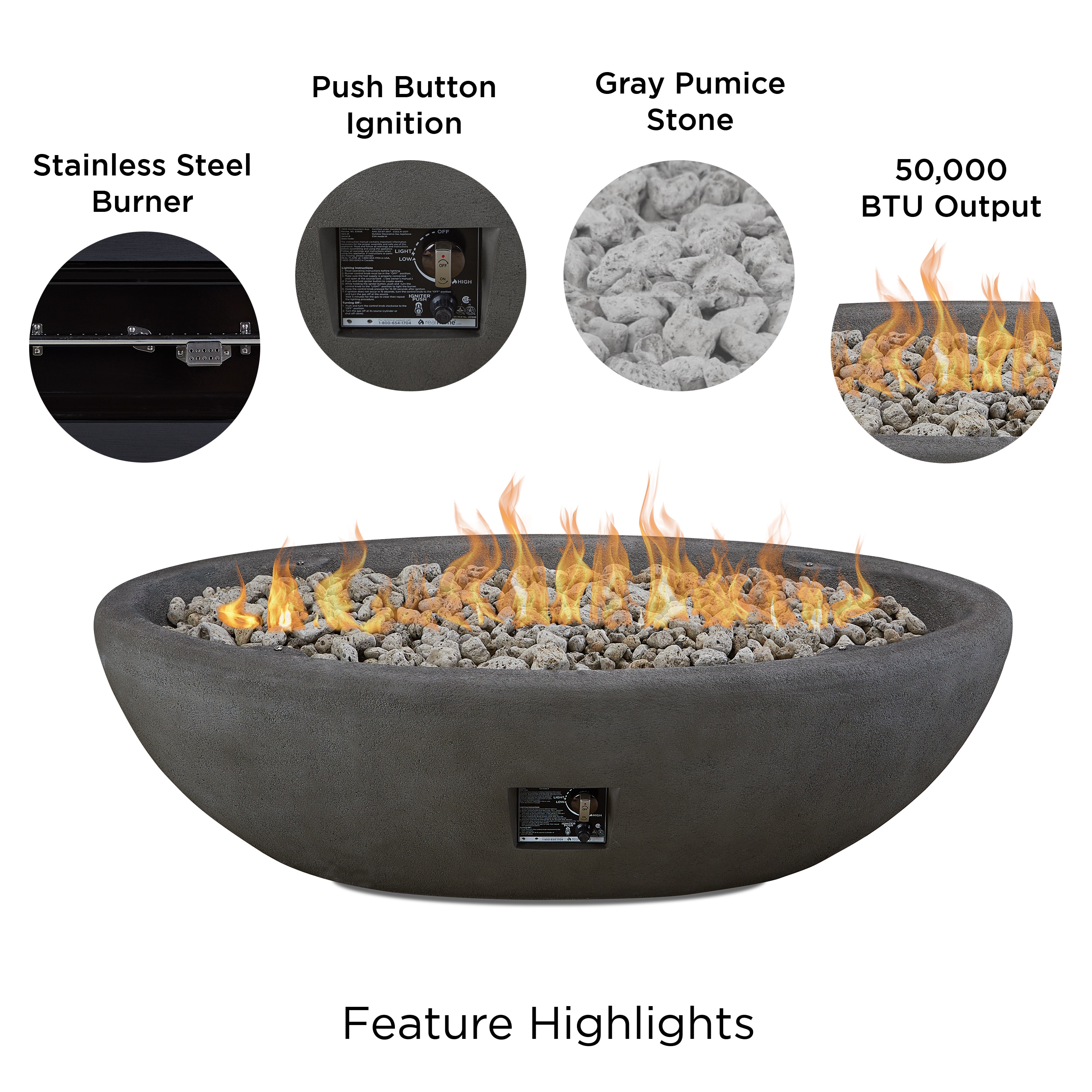 Real Flame 592LP-SHL Outdoor-Gas-Fireplaces - View #3