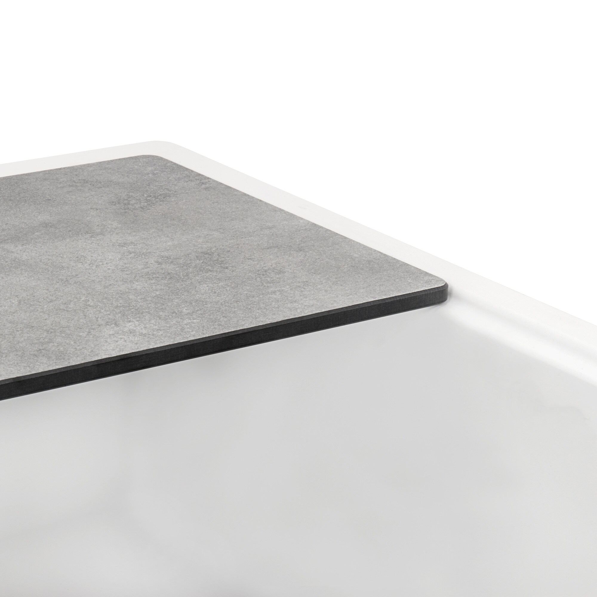 Arctic White Granite Composite Drop-In Workstation Sink