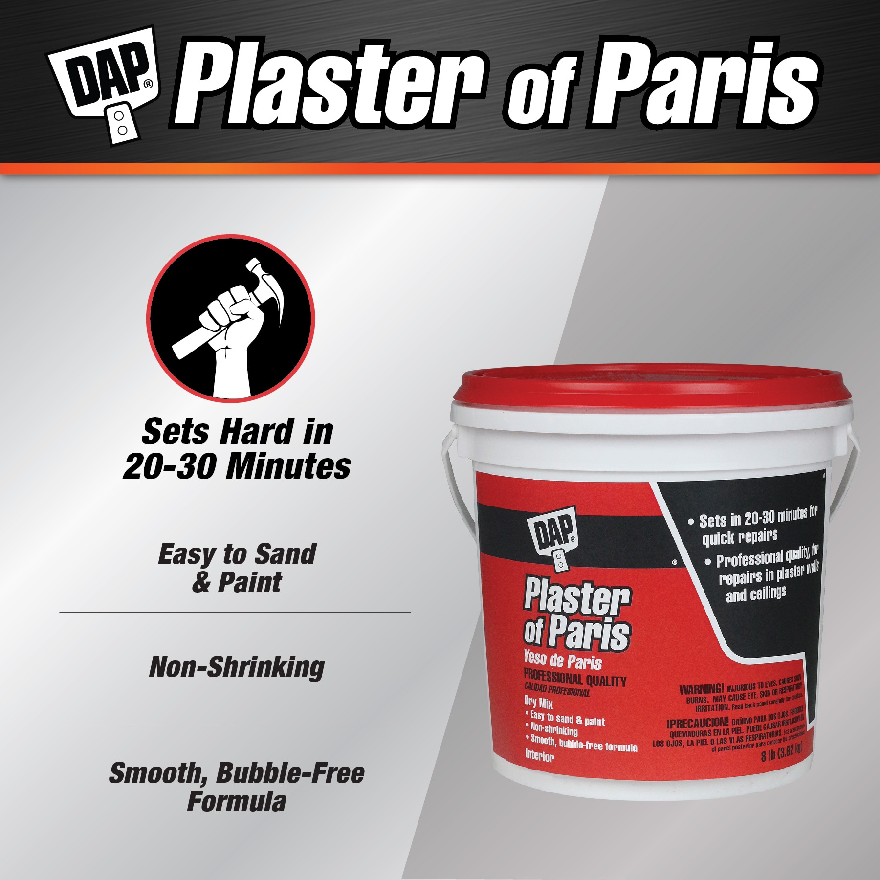 DAP 8-lb Bucket Plaster Of Paris Plaster in the Plaster department at
