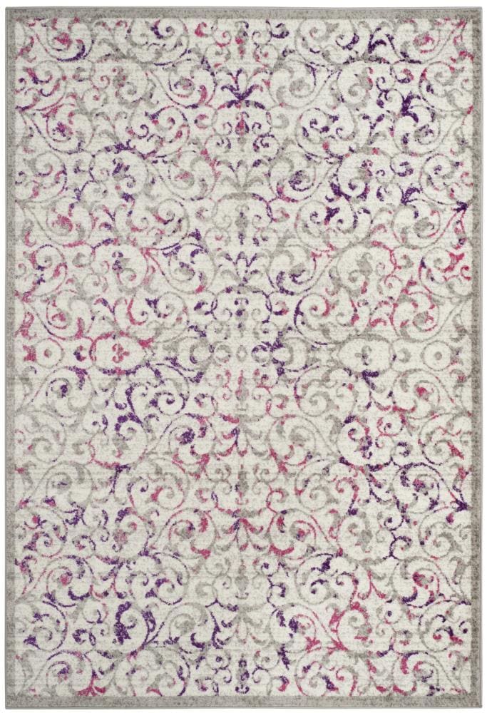Safavieh SKY198F-5 Skyler Ayla 5 x 8 (ft) Loomed Polypropylene Ivory/Pink Rectangular Indoor Floral/Botanical Area rug