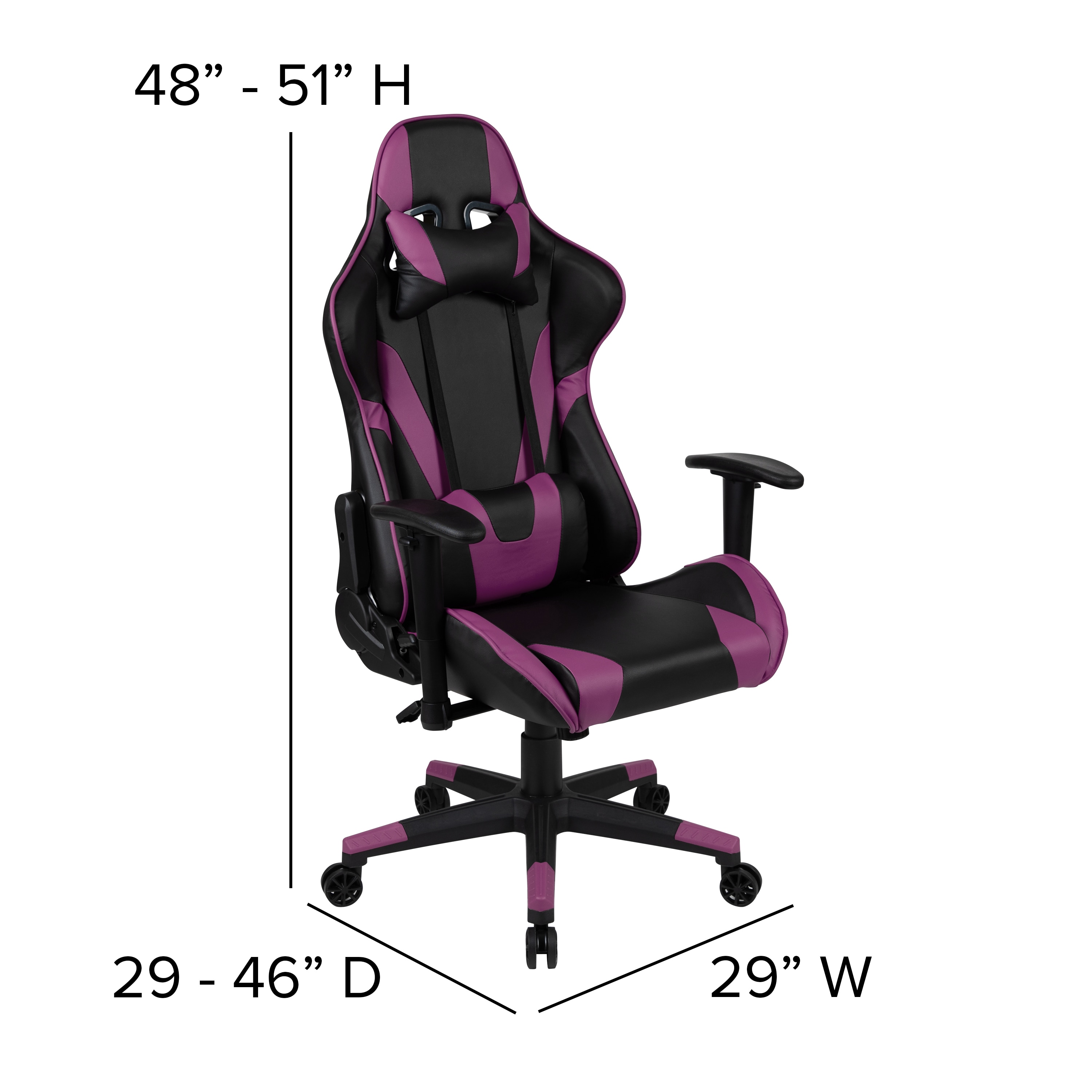 Flash Furniture - High Back Mesh Ergonomic Swivel Office Chair with Flip-Up Arms - Purple