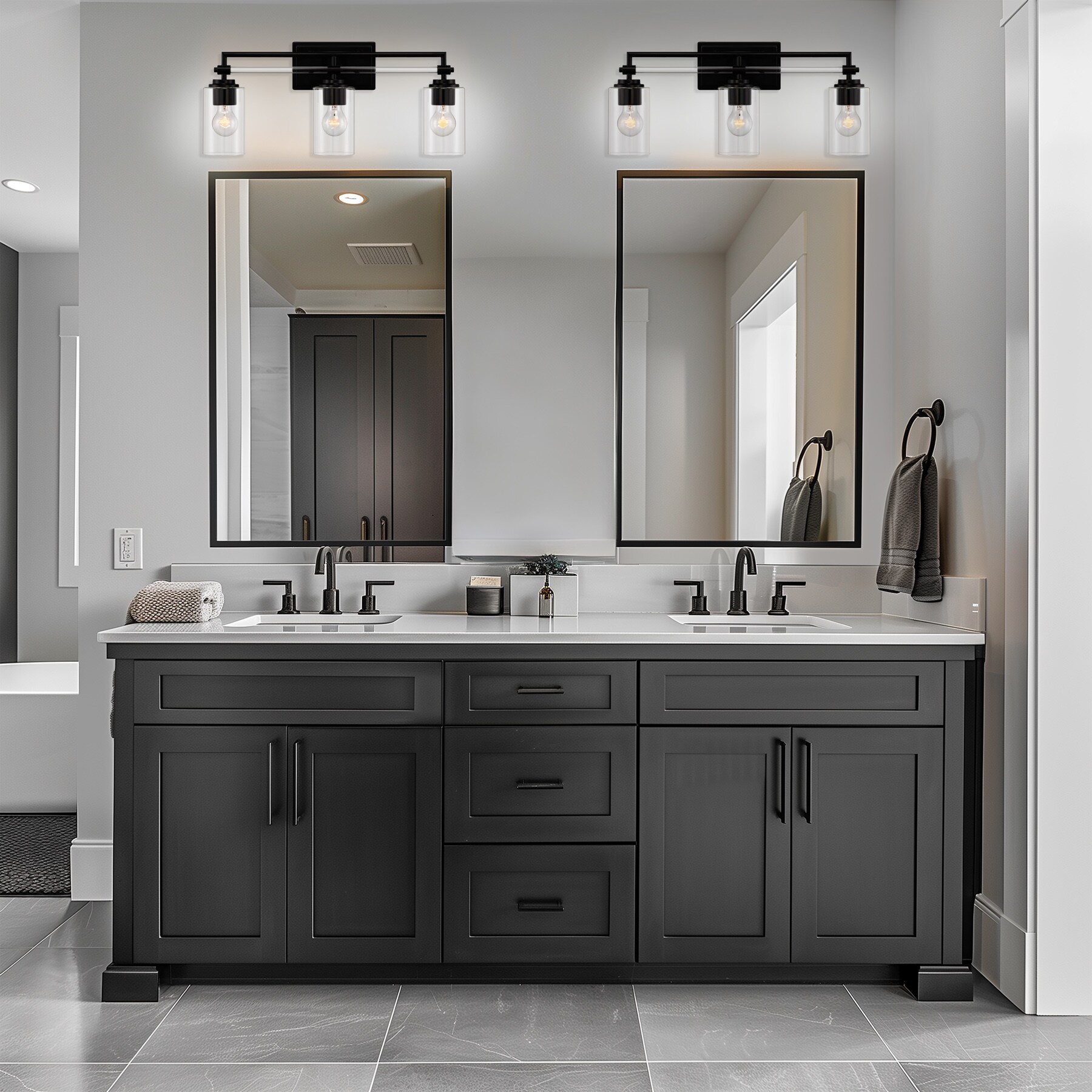Minka Lavery 2643-66A Binsly 24-in 3 -Light Matte Black Modern/contemporary Vanity light bar