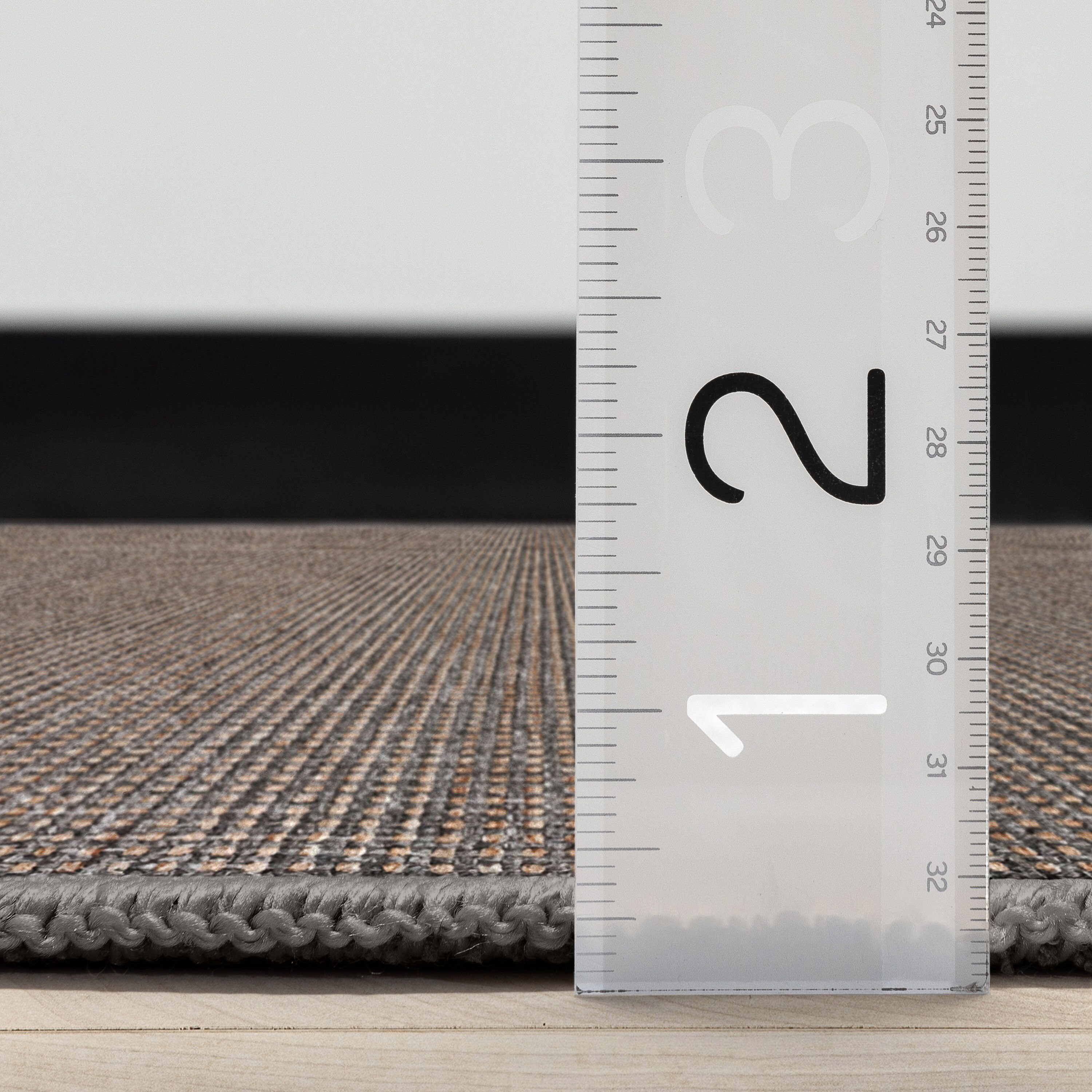 Gray Synthetic Flat Woven Reversible 5' x 7' Area Rug