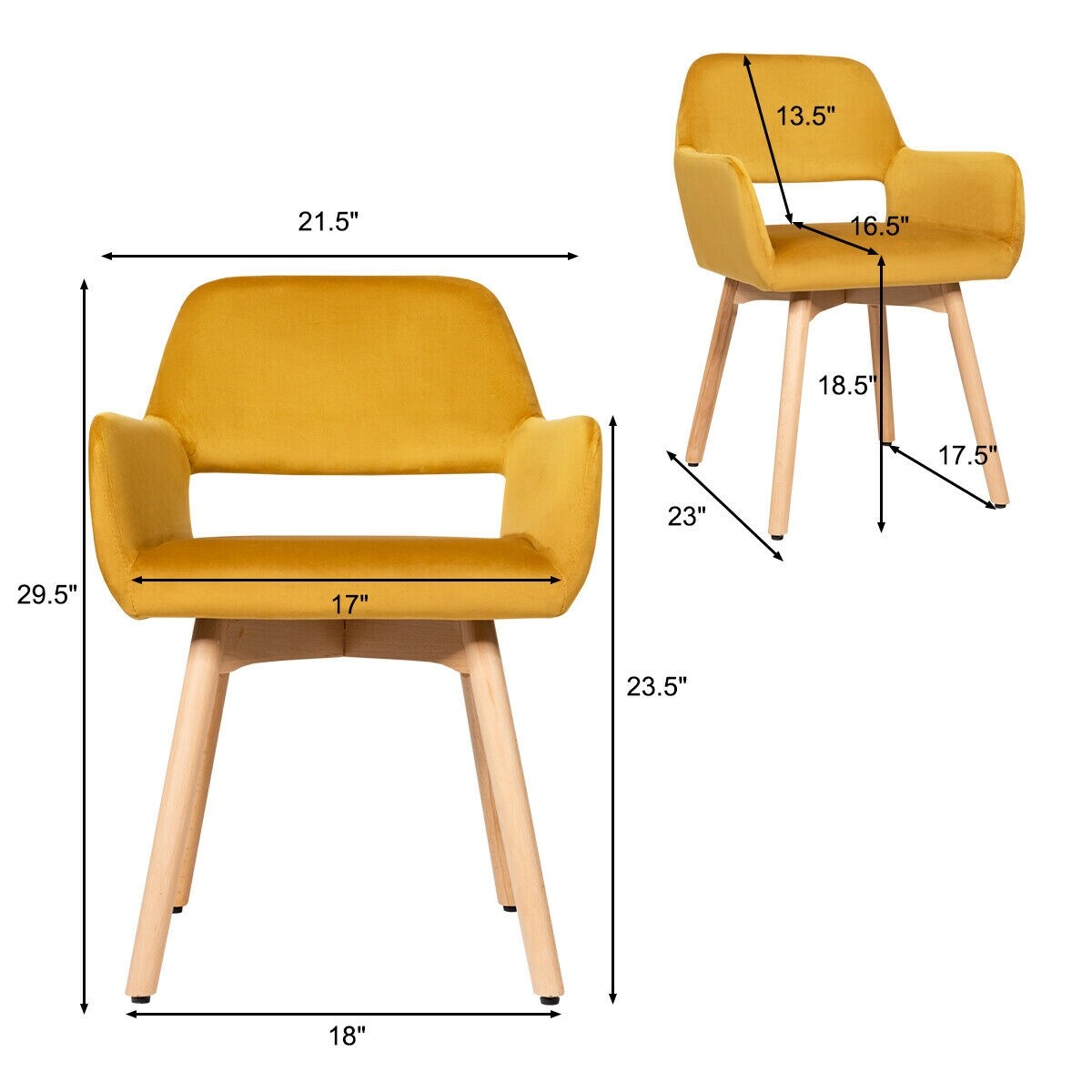 CASAINC WF-HW66056YW-2-LA chairs - View #2