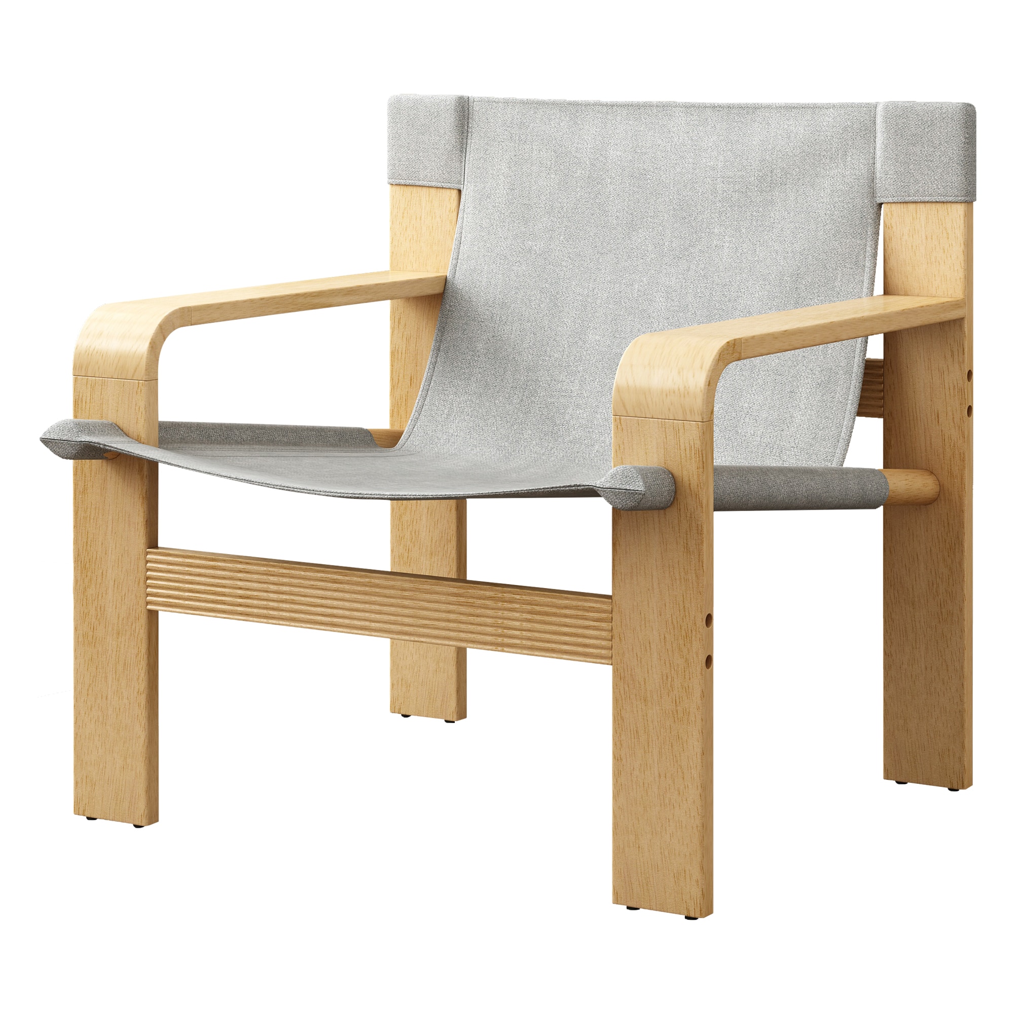 Sumyeg WF-HFSN-809BLUE Detachable and washable Oak Accent Chair Wide Armrest Modern Light gray Linen Accent Chair