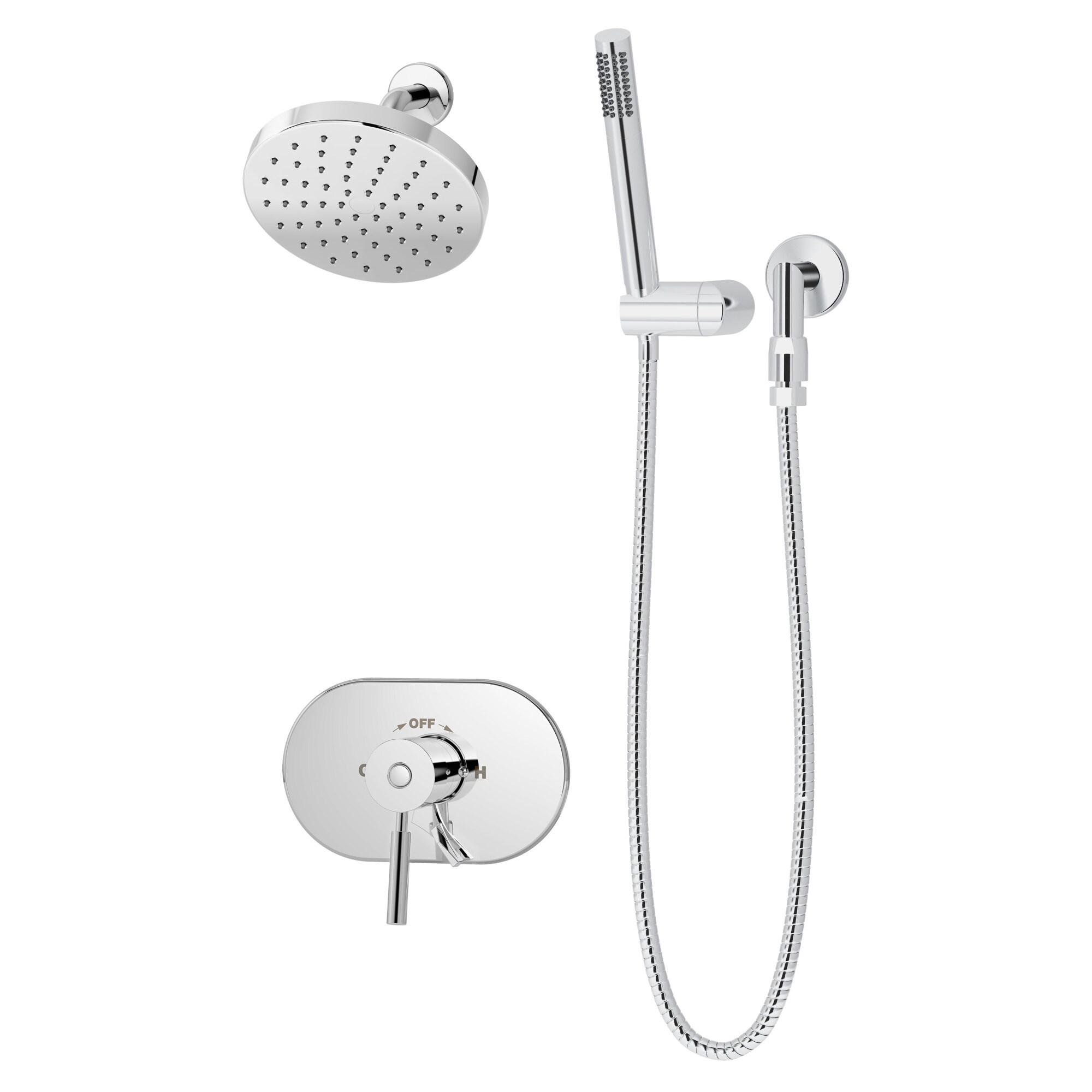 Symmons S430815TRM Sereno Polished Chrome 1-handle Single function 7.94-Inches Round Shower Faucet