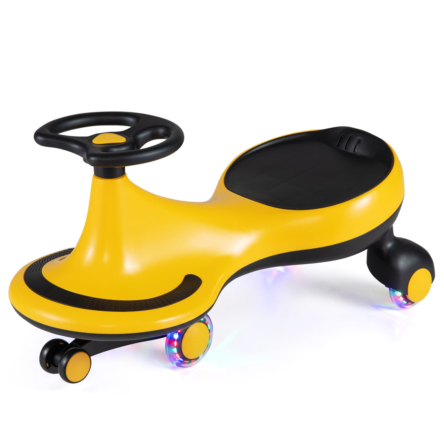 Slickblue - Twist Steering Kids Ride On Wiggle Car Indoor Outdoor Floor Toy Pre-Assembled PU Whee...