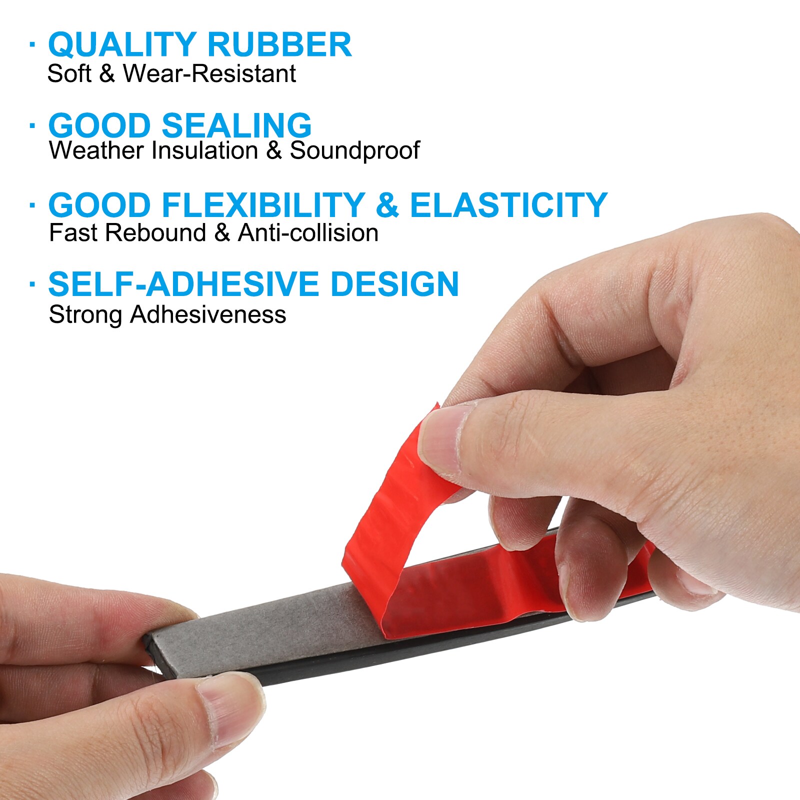 16 Feet Weather Stripping Door Seal Strip, Foam Insulation Tape Self