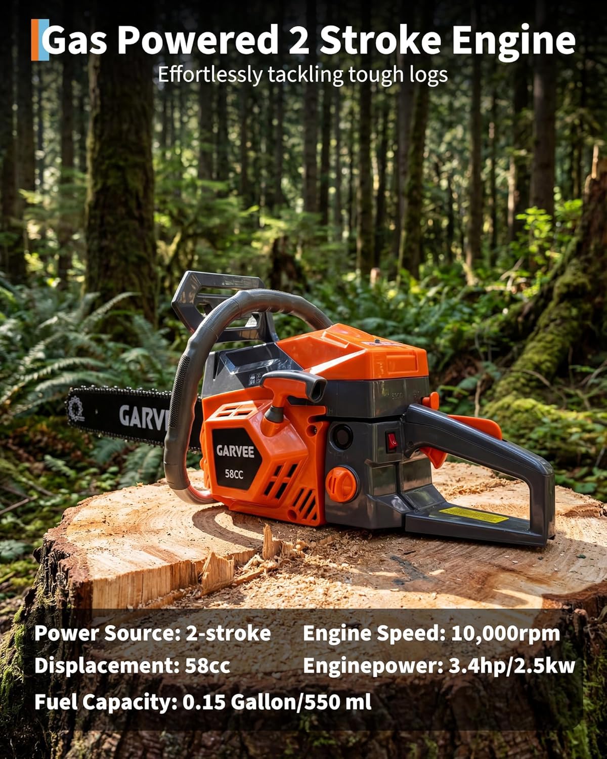 Garvee GGL-PPG-345LDFWT Cordless-Chainsaw - View #8