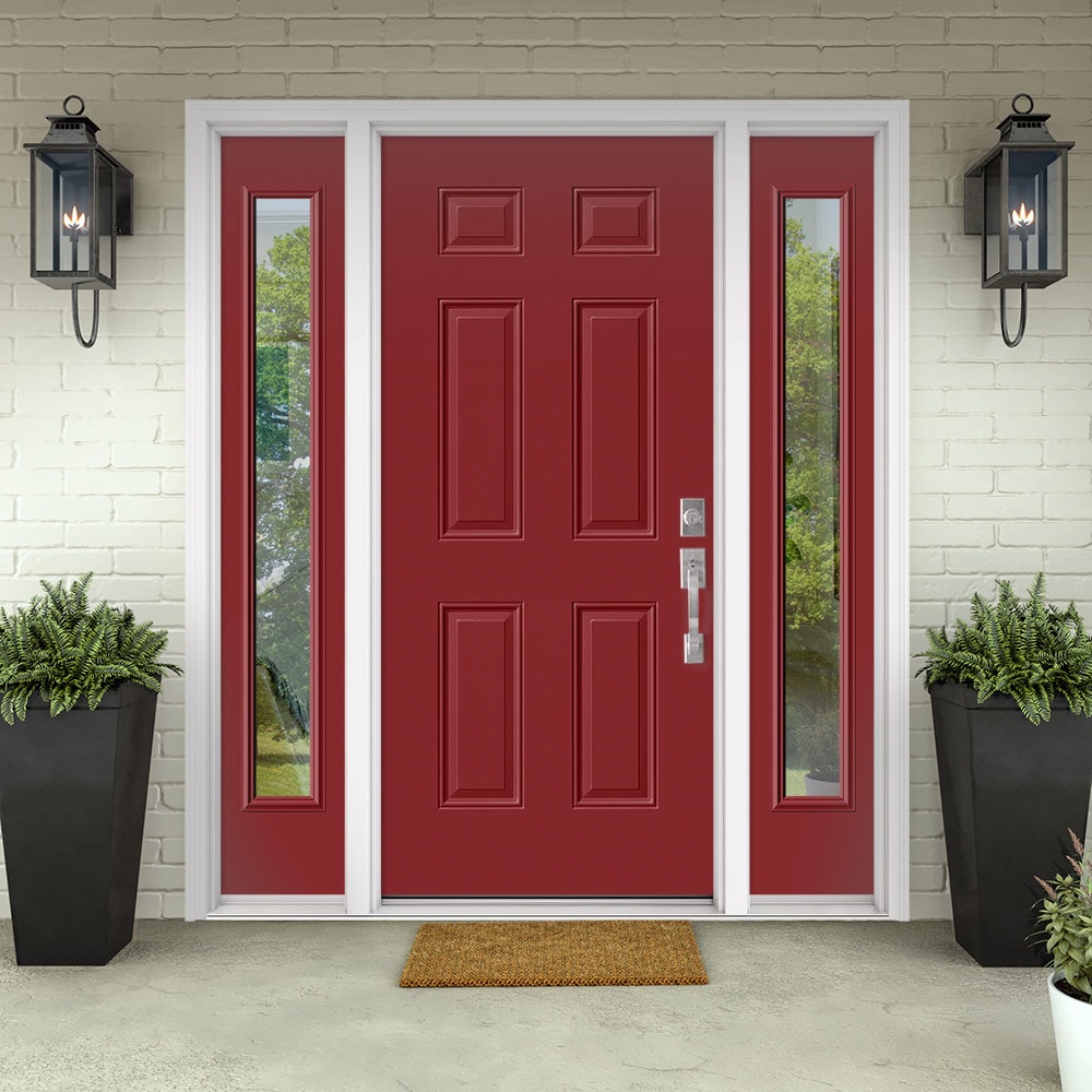 Masonite Steel Doors Series 36-in x 80-in Steel Left-Hand Inswing Roma ...