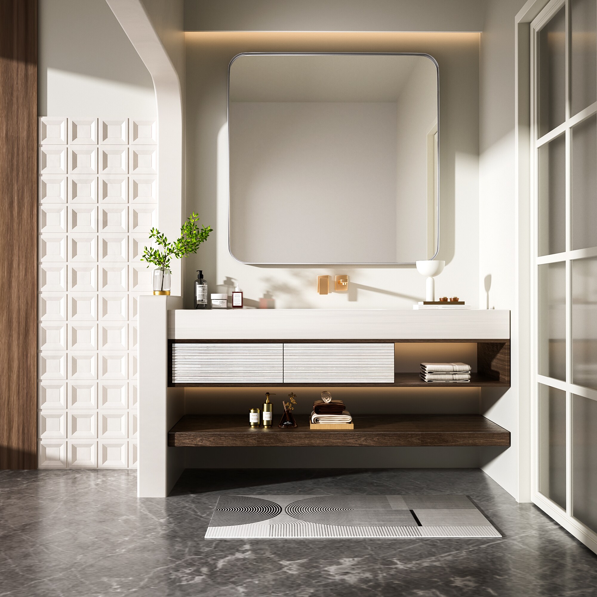 LOVMOR Y-TM3636-S Framed-Bath-Mirrors - View #5