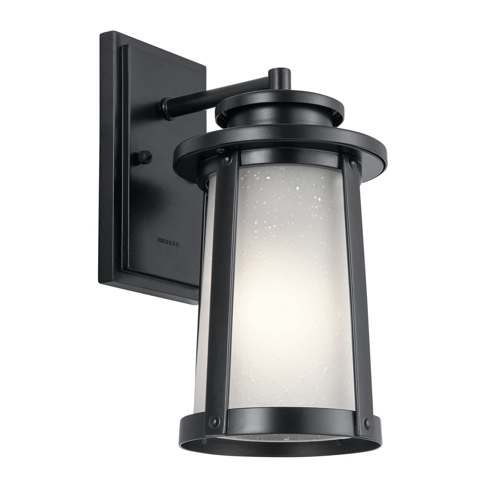 Kichler 49917BK Harbor Bay 1 -Light 12.25-in H Black Hardwired Outdoor Wall Light