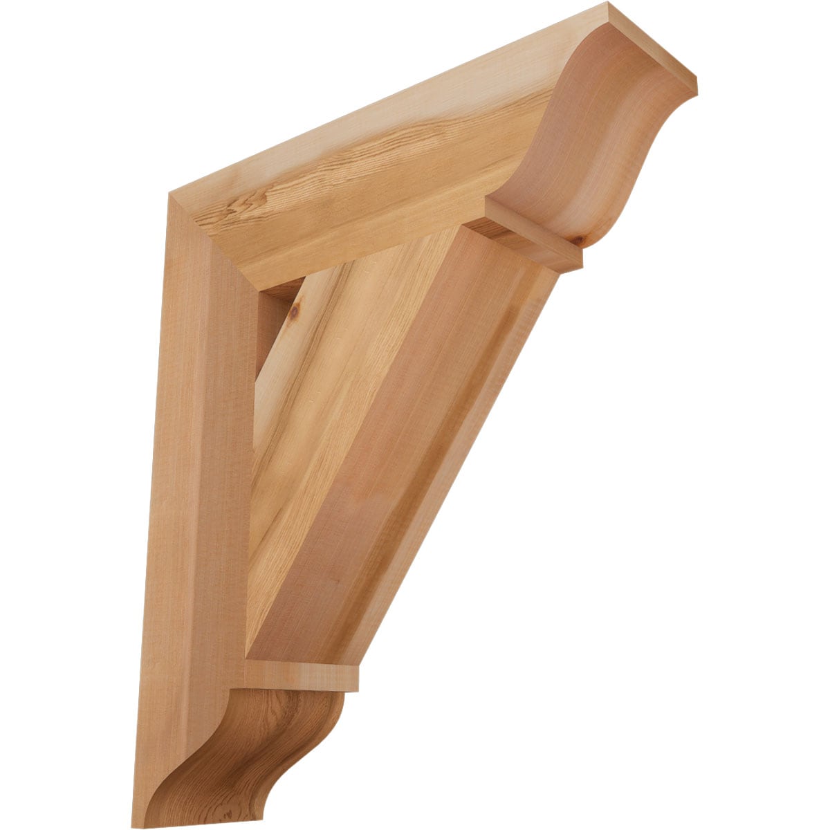 Ekena Millwork BKT06X22X26TRA01SWR Traditional traditional smooth 5-1/2-in x 22-in x 26-in Western red cedar Brown Wood Standard bracket