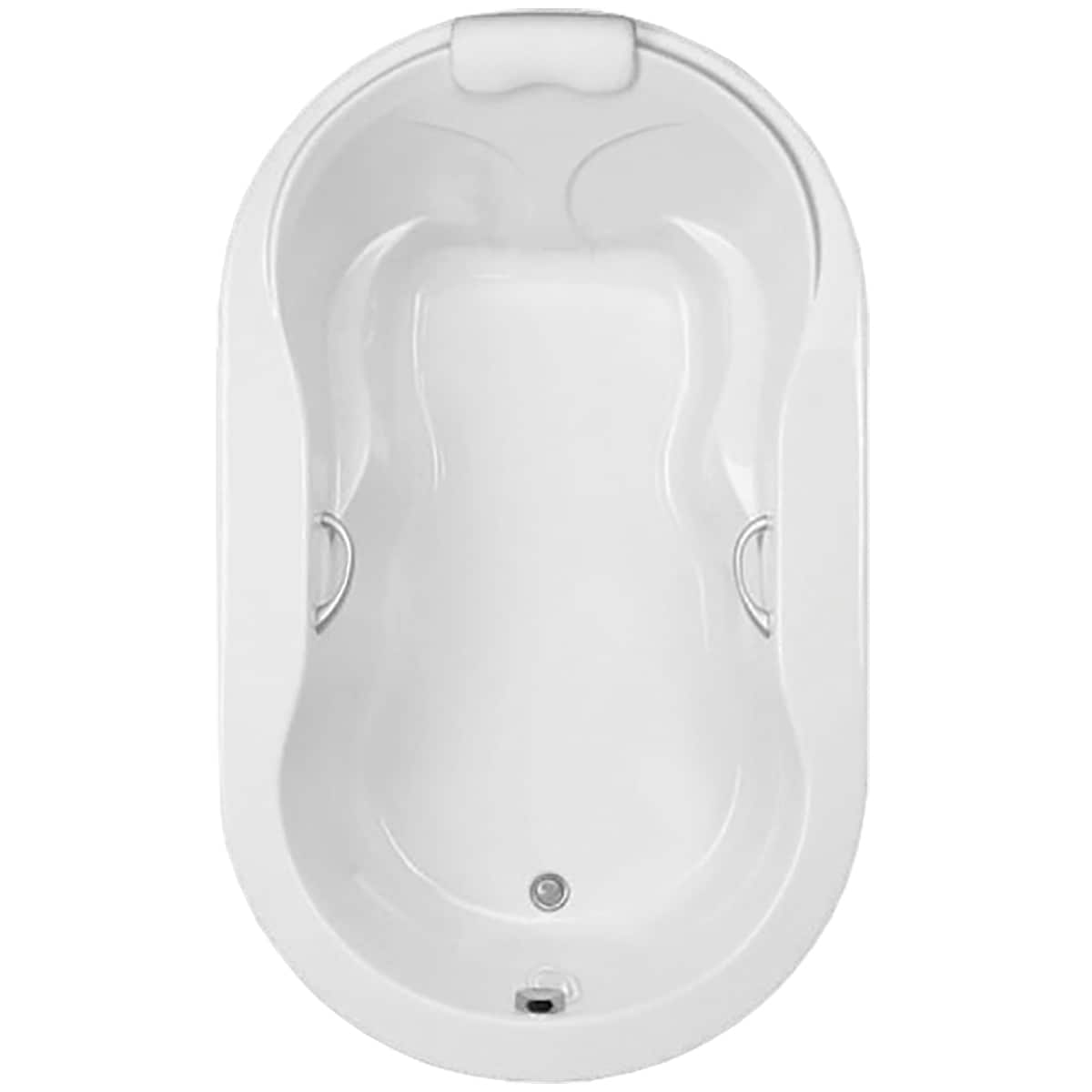 Mansfield 5578550000 Swirl-Way Hampton OV 42-in x 68-in White Acrylic Oval Drop-in Soaking bathtub ( Reversible Drain )