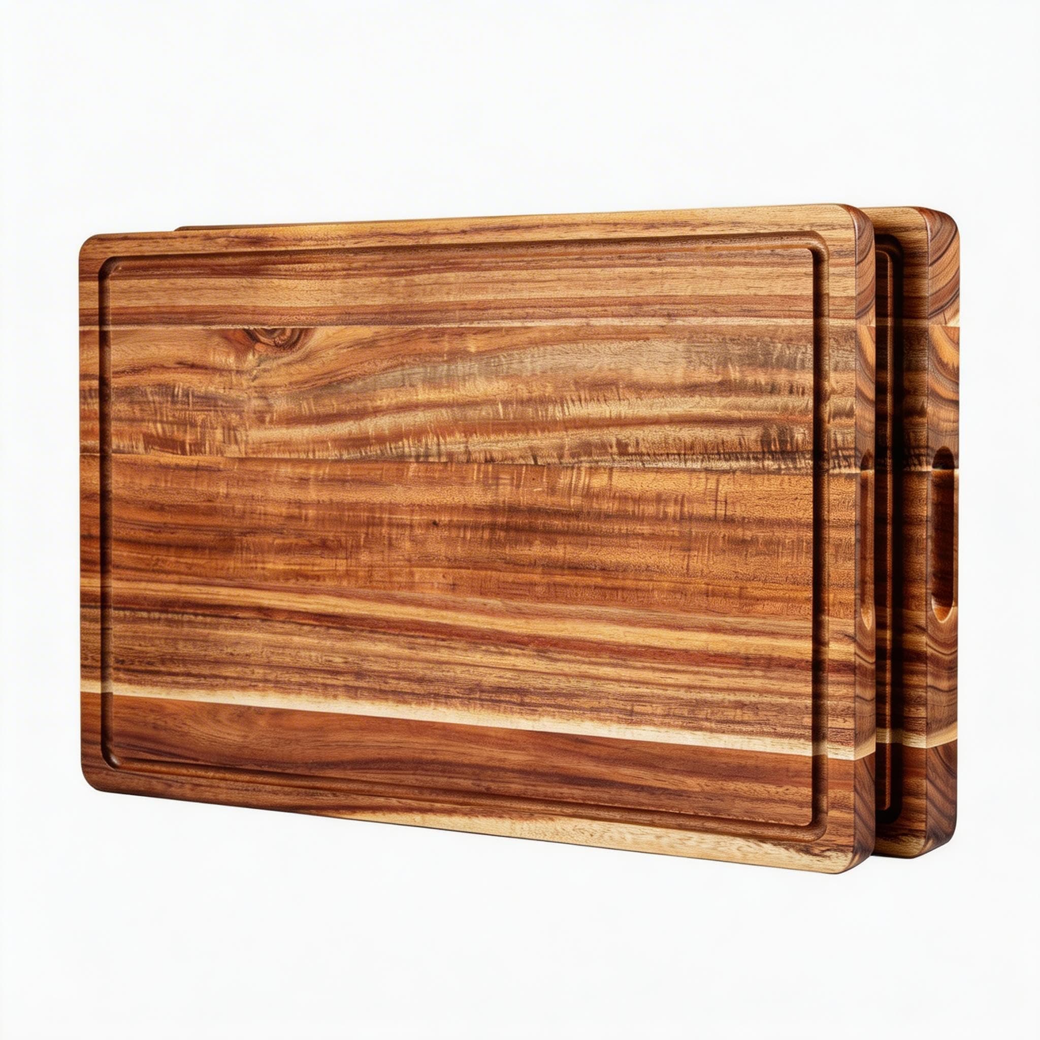 Garvee 2-Pack Large Wood Cutting Board Set 20-in L x 15-in W Reversible Chopping Board Juice Groove and Dishwasher Safe Design Multipurpose Serving Tray #BQK-1PGREFC50-LHR