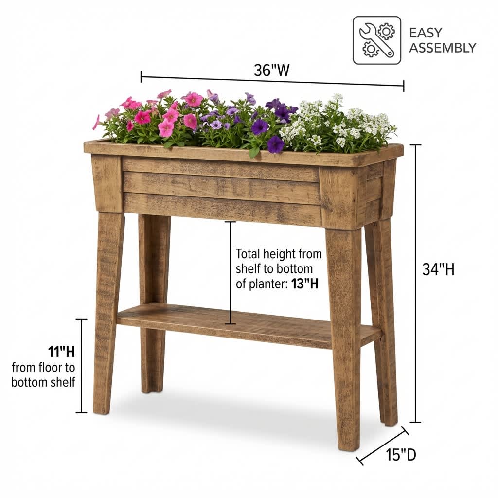 BrylaneHome 196392972589 Planter-Window-Box - View #4