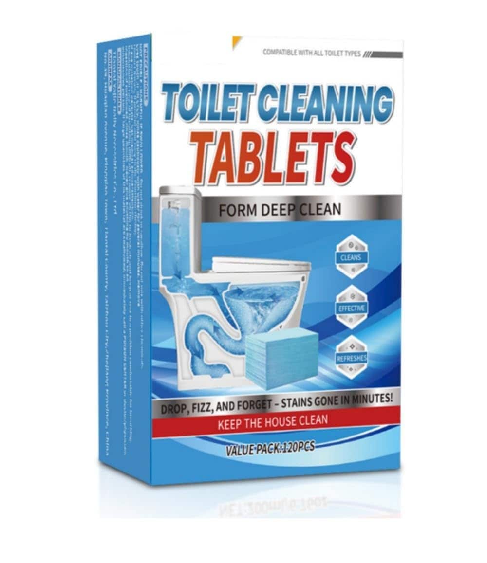 Phyfalip  Toilet Bowl Cleaner Tablets Deep Cleaning Formula Removes Stains and Mineral Deposits Fast Dissolving for Toilet Bowl Only 120 Pack