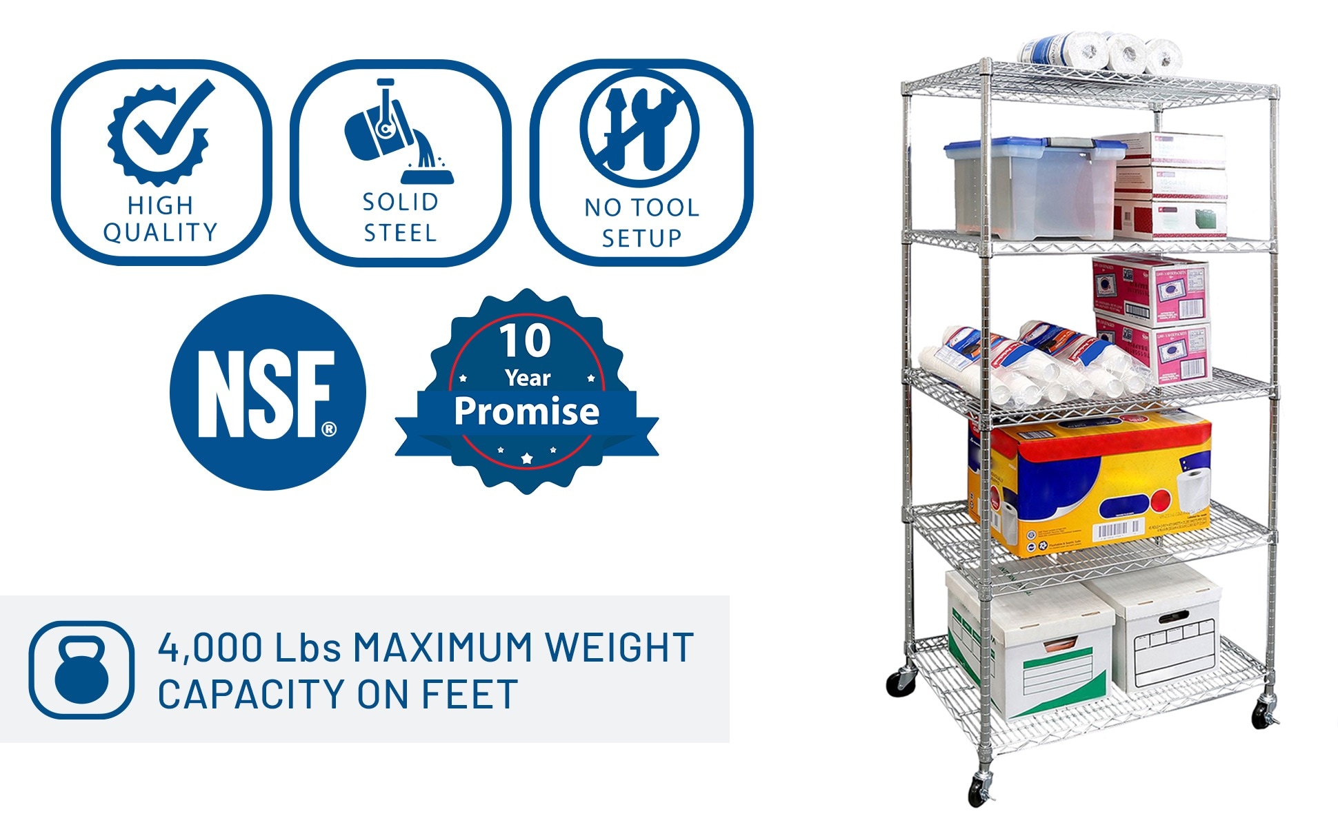 Seville Classics SHE24365B Free-Standing-Shelving - View #5