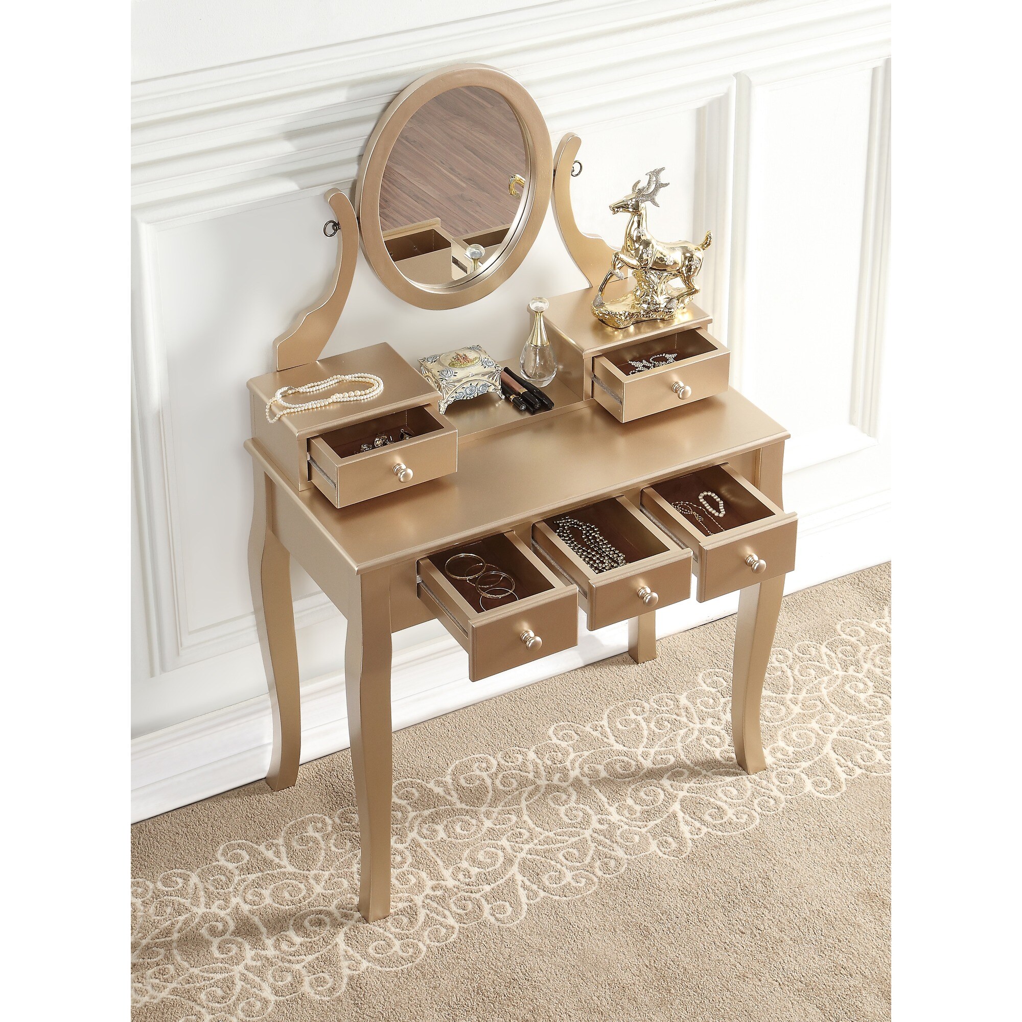 HyperDrop Cart W-T2574P265586 Bedroom-Vanities - View #3