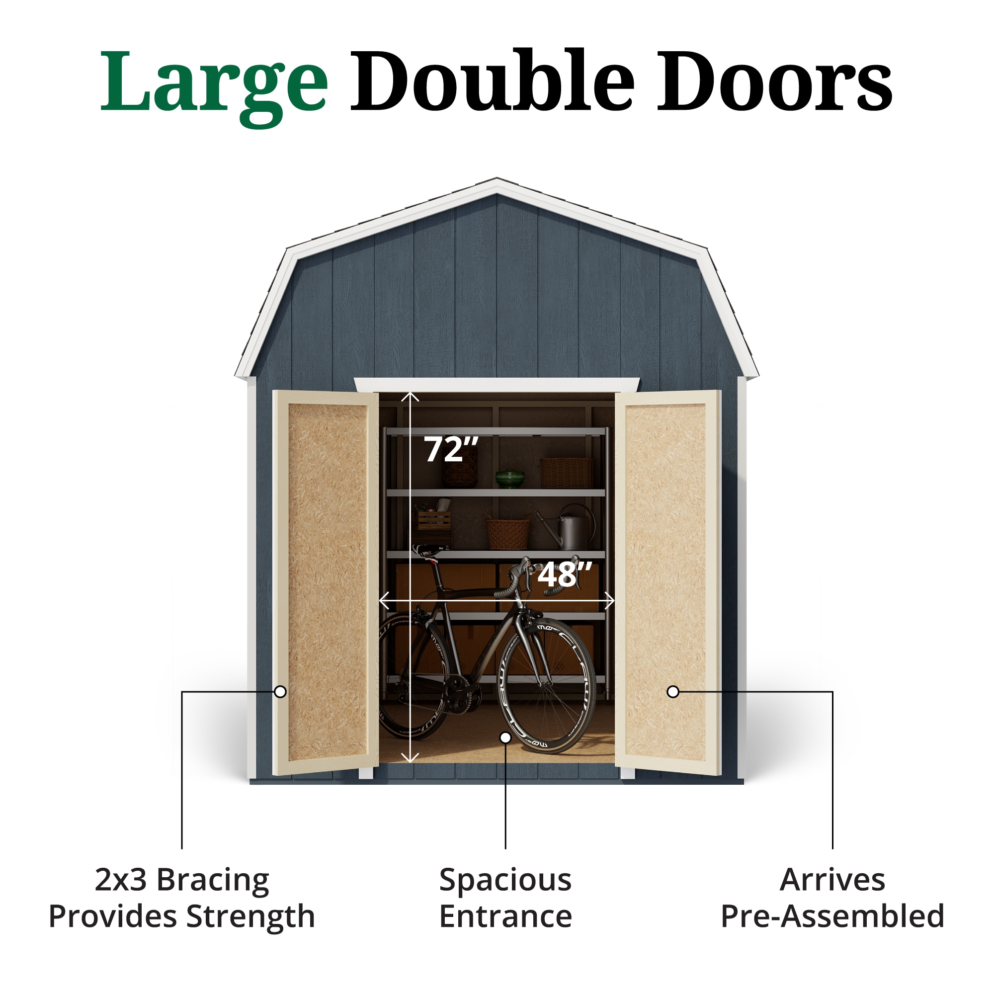 Little Cottage Co 8X8 VGB-6-PC Wood-Storage-Buildings - View #4