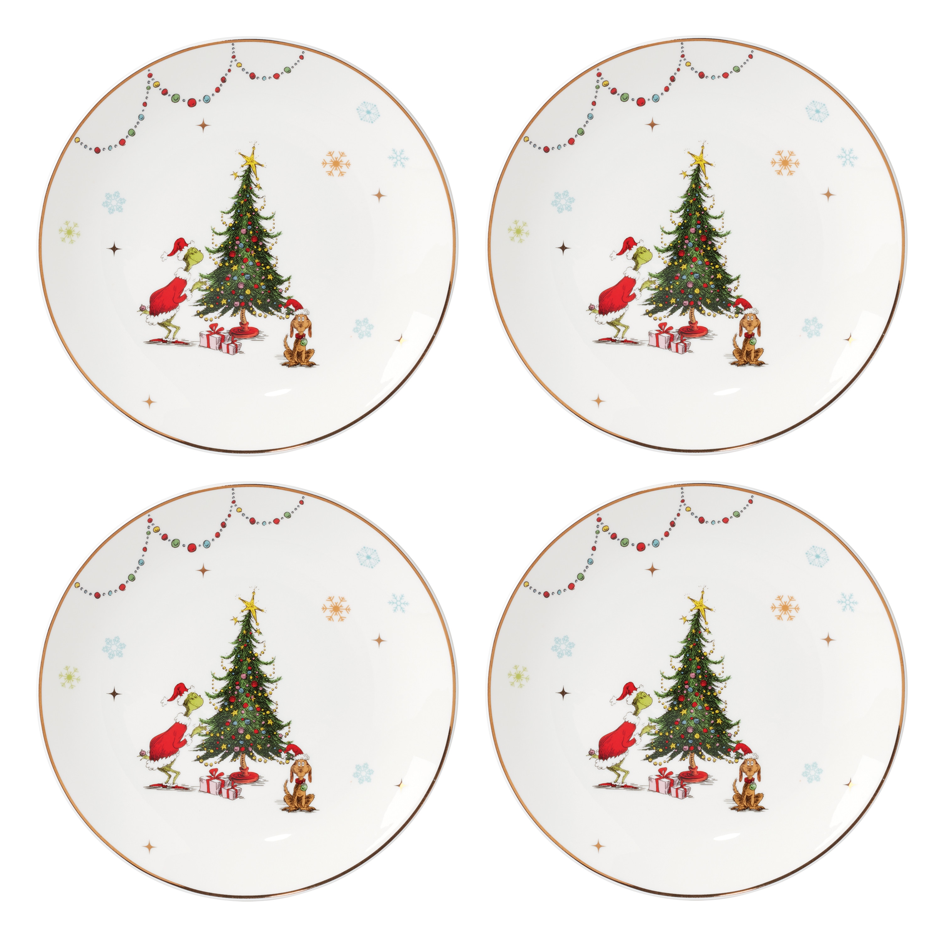 LENOX 895052 4 -Piece Merry Grinchmas Porcelain Dinnerware