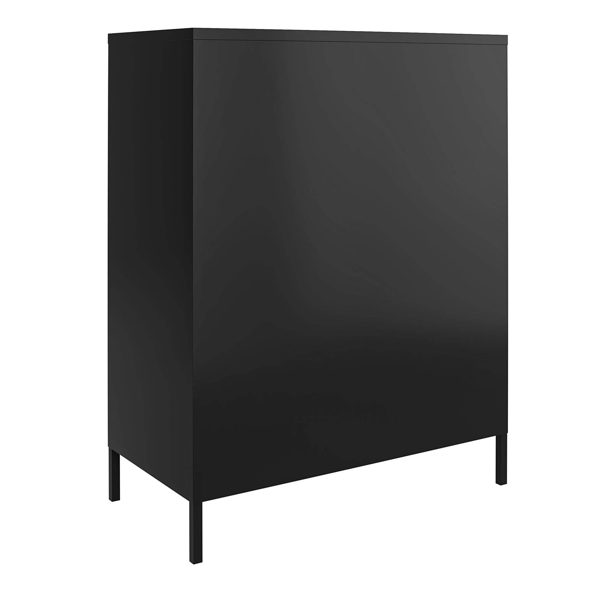 Small Space Storage Cabinet Black Metal - Brightroom™