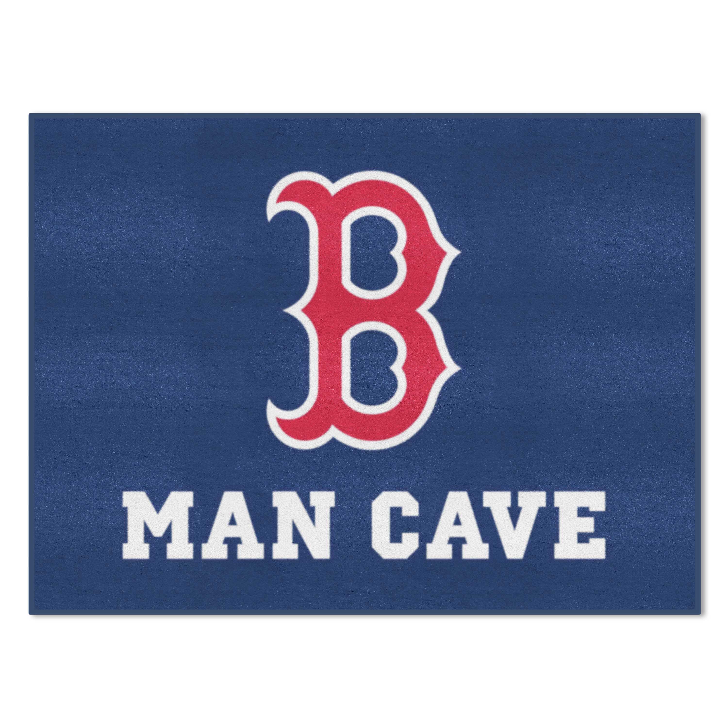 FANMATS 22384 MLB Man Cave All-Star 3 x 4 (ft) Tufted Nylon Navy Rectangular Indoor Solid Area rug
