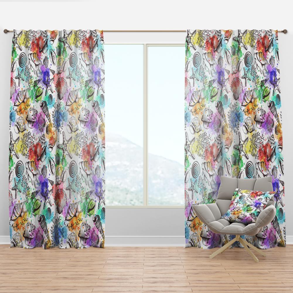 Designart CTN18619-52-84 84-in White Room Darkening Thermal Lined Rod Pocket Single Curtain Panel
