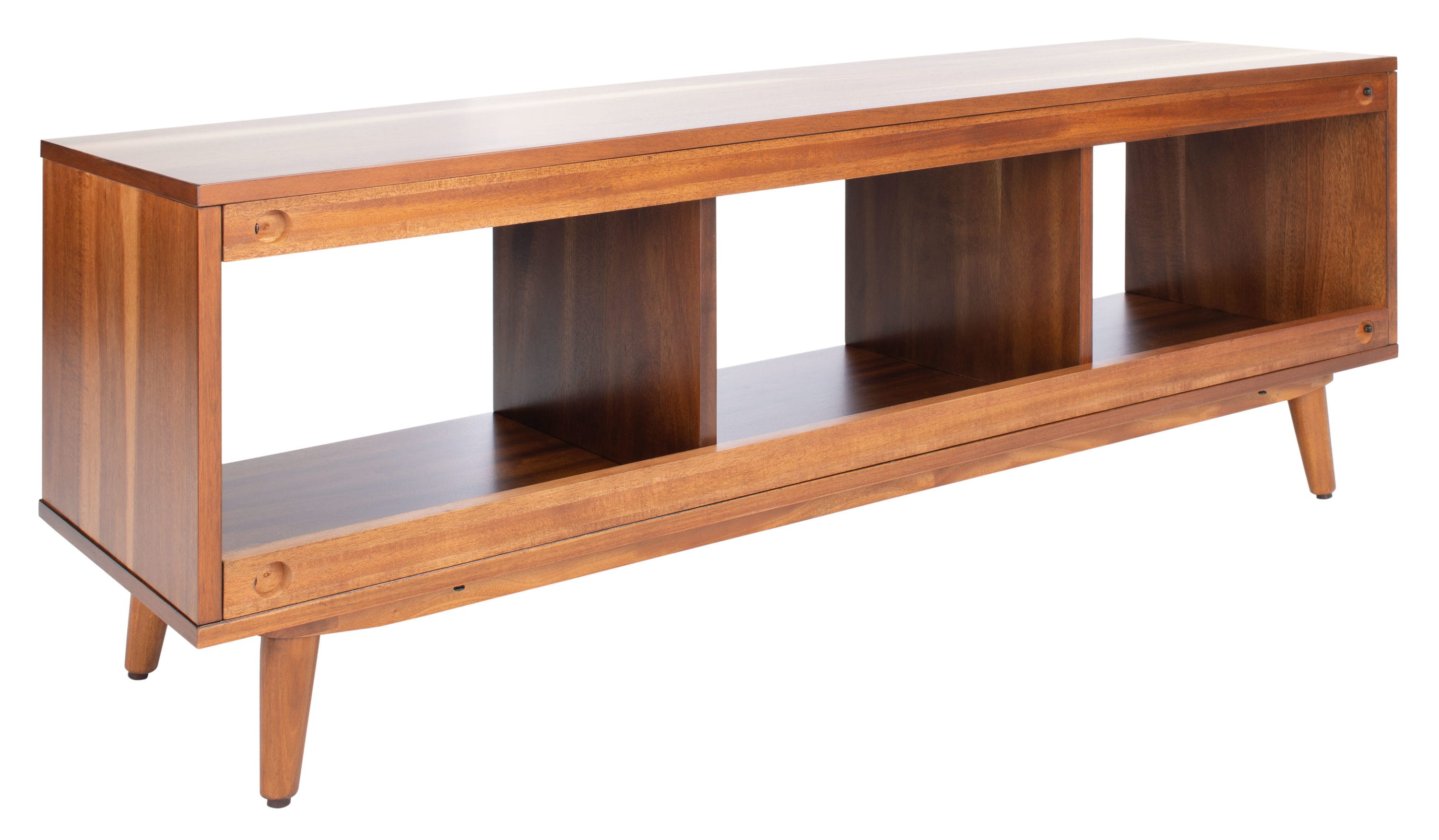 Cricket Retro Chic Open Shelf Mahogany Media Stand - Natural Acacia