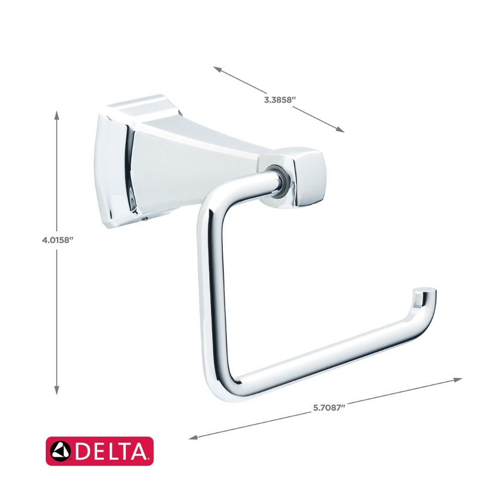 Delta Flynn Brushed Nickel Wall Mount Single Post Toilet Paper Holder in  the Toilet Paper Holders department at