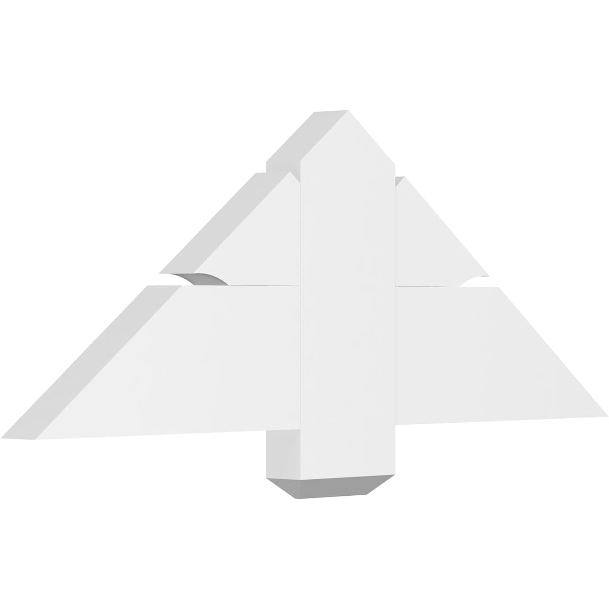 Ekena Millwork GBP036X14X0206RED00 Redmond White PVC Gable bracket