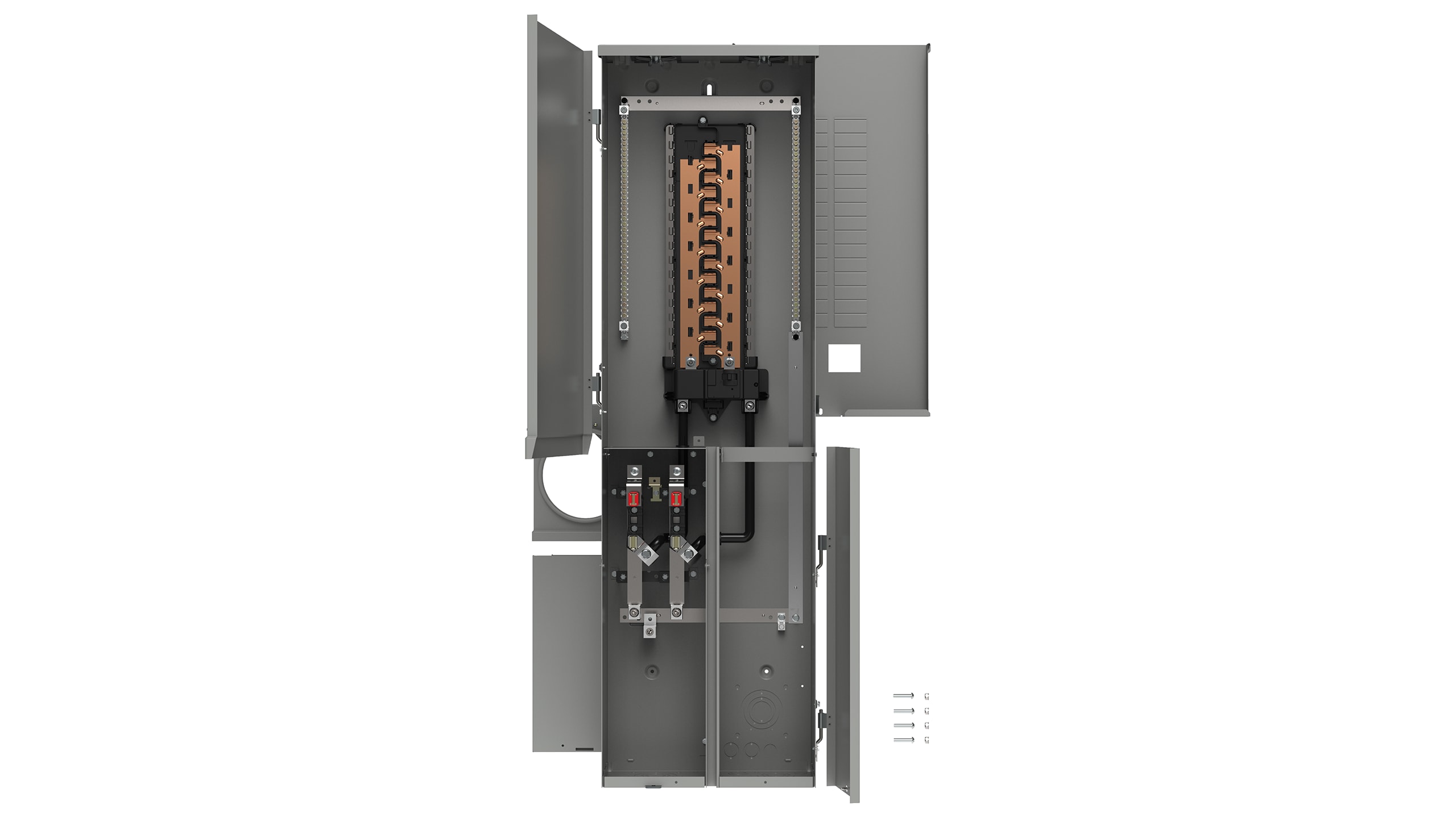 Siemens 225 -Amp 30 -Spaces 42 -Circuit Outdoor Main breaker meter combo Load Center #MC3042B1225SED