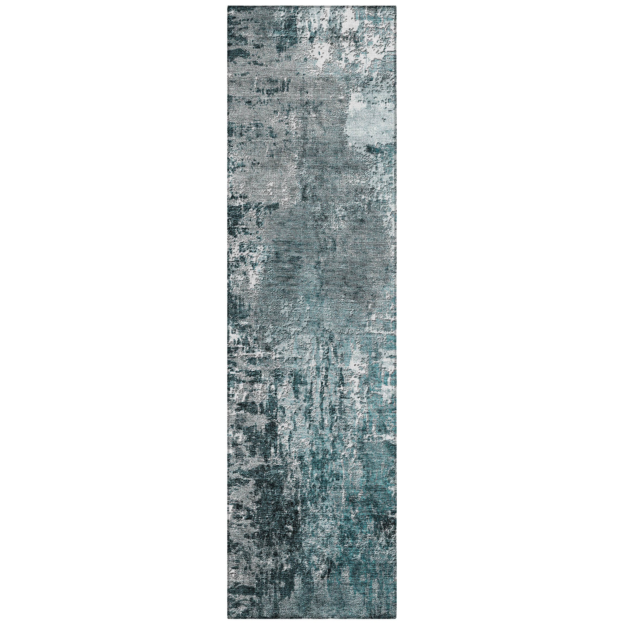 Addison Rugs ACN718TE2X8 Chantille ACN718TE 2 x 7 (ft) Polyester Teal Rectangular Indoor/Outdoor Geometric Machine washable Area rug