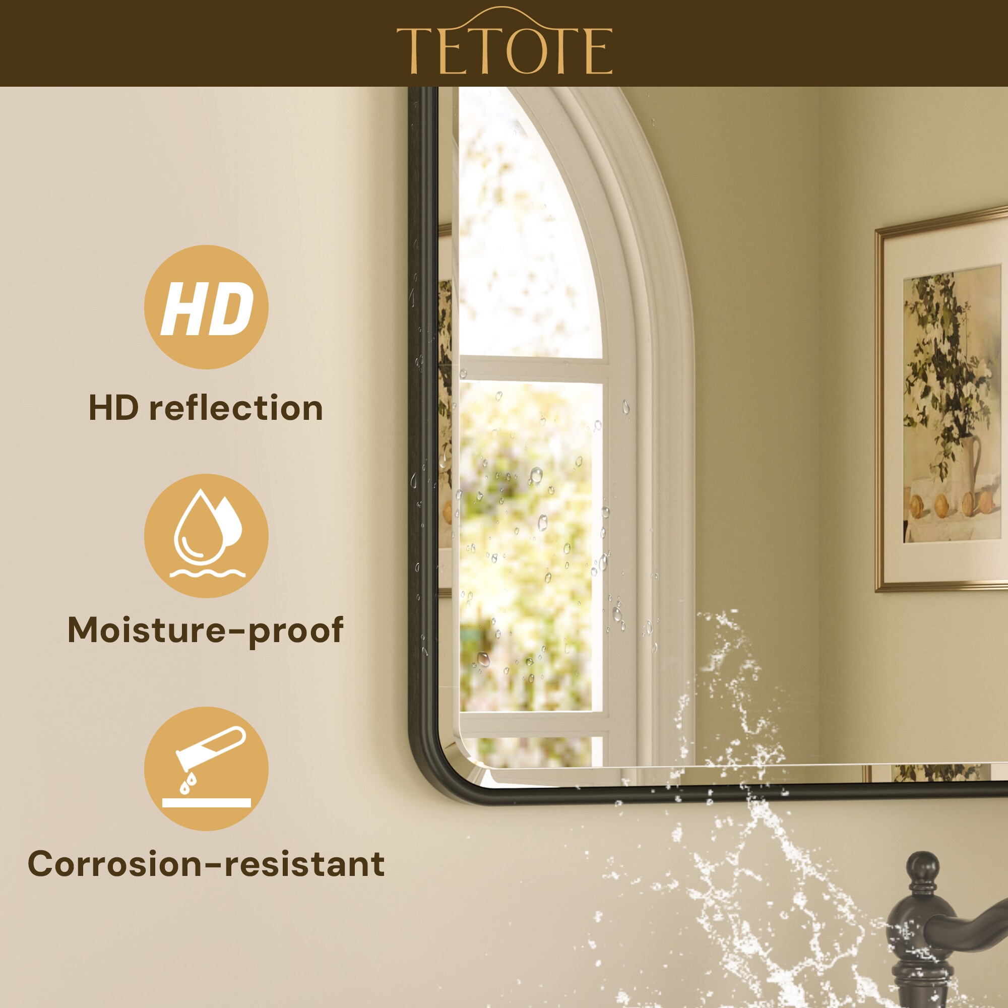 TETOTE LSC-TE-2030BK-B82 Framed-Bath-Mirrors - View #8
