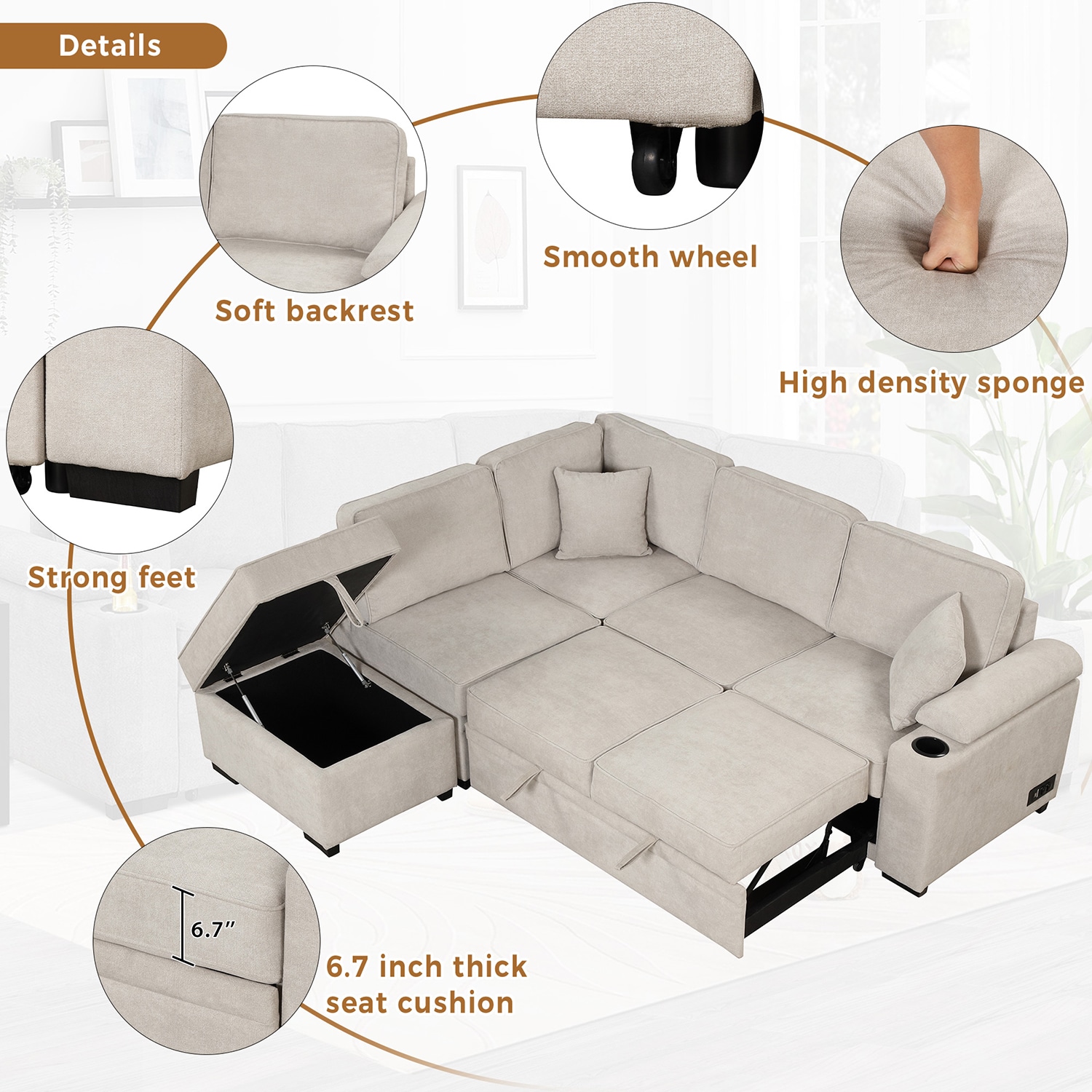 SINOFURN SYA370117BG Sofas-Loveseats - View #11