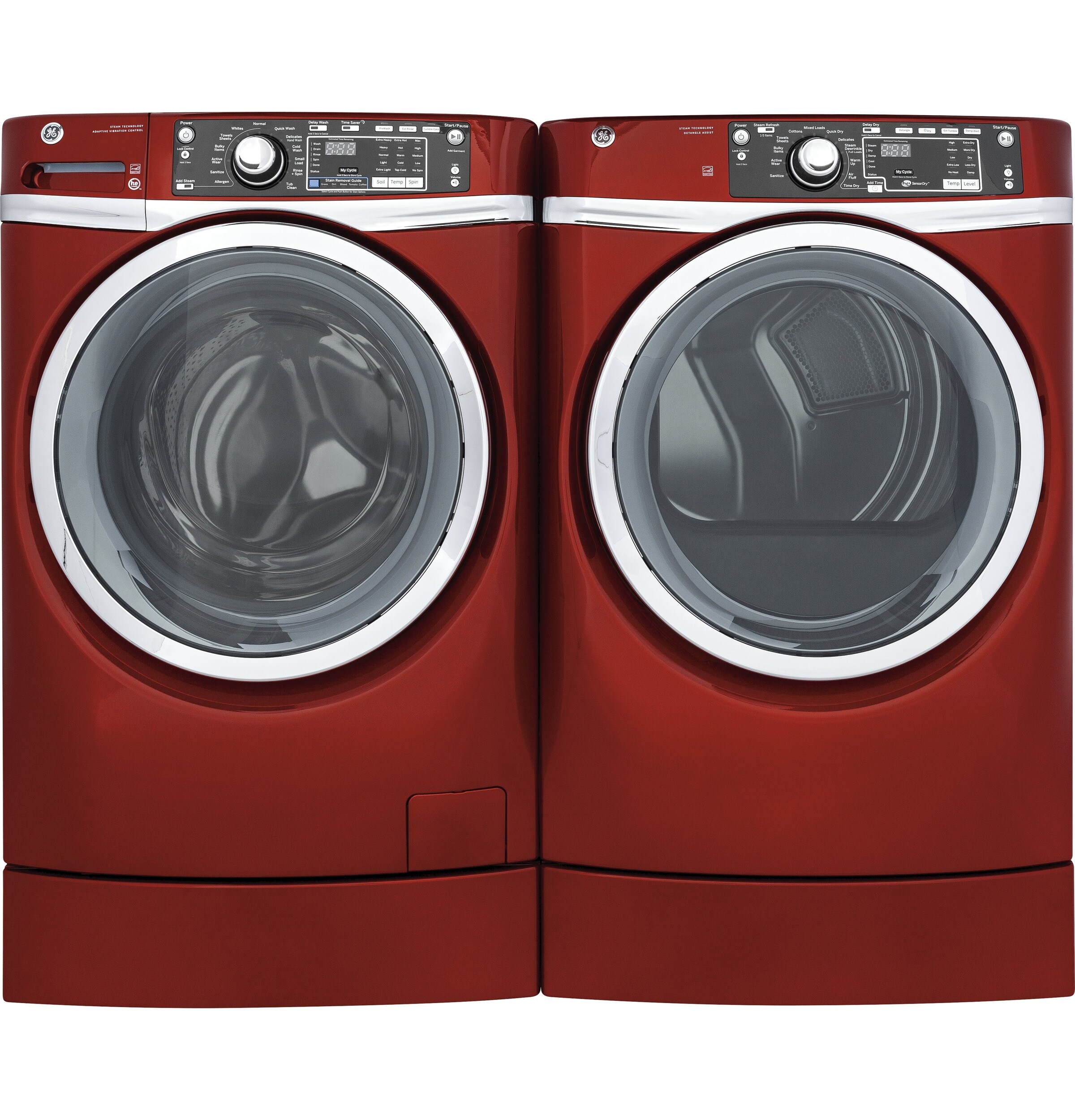 ge front load washer red