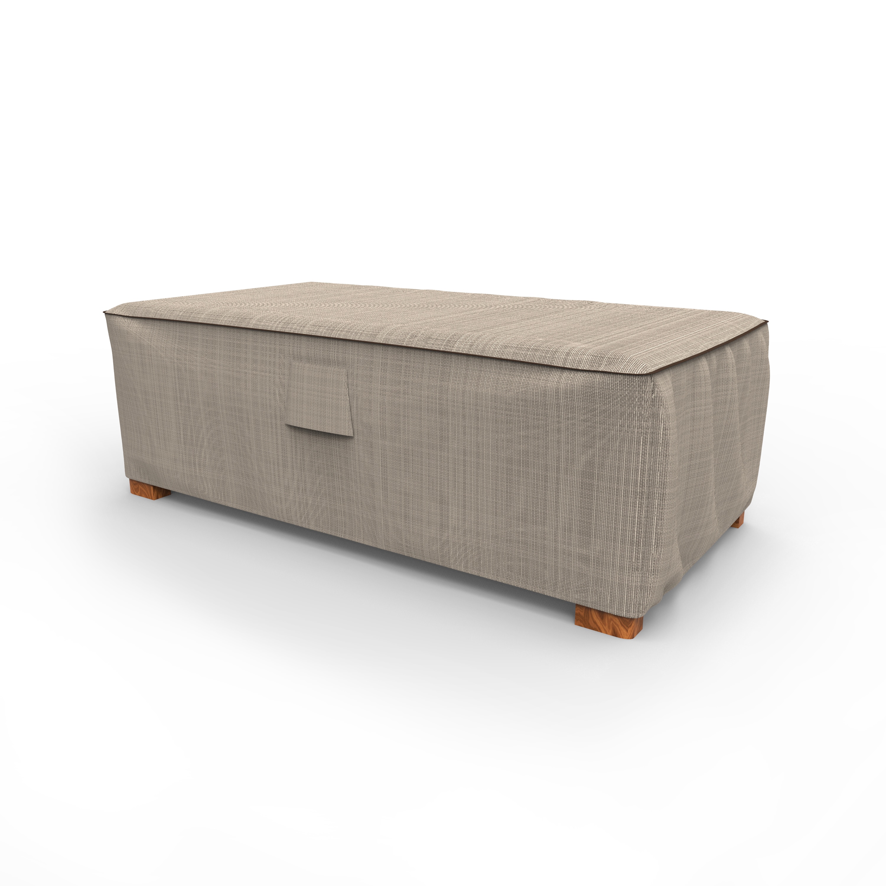 Budge P5A35PMNW2 StormBlock#8482 Savanna Black and Ivory Polyester Patio Furniture Cover For Coffee table